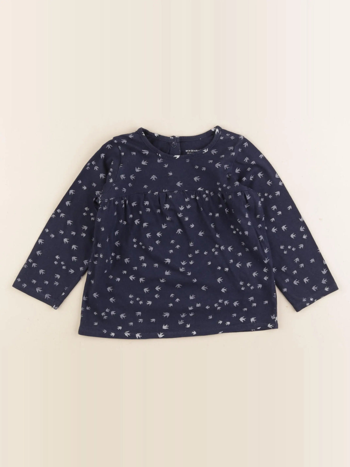 Vertbaudet - tee-shirt bleu, blanc - 24 mois