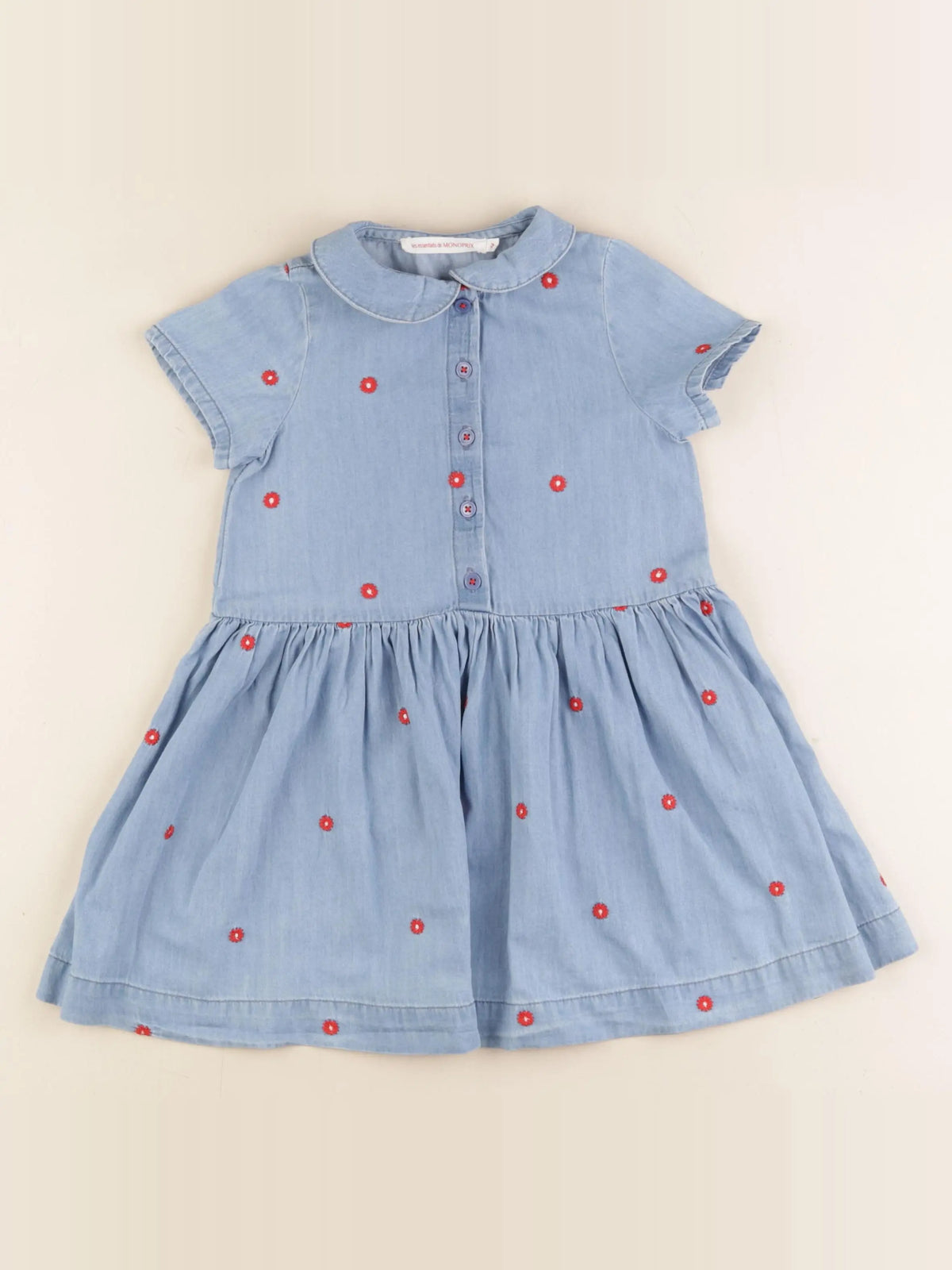 Monoprix - robe bleu - 3 ans