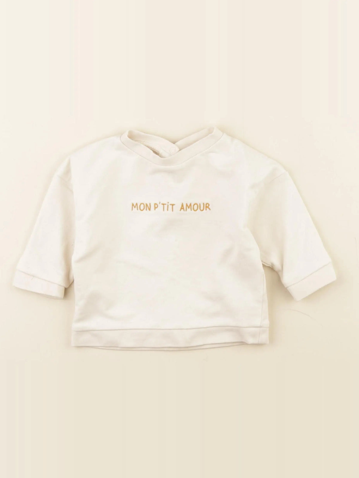 Vertbaudet - sweat blanc - 6 mois