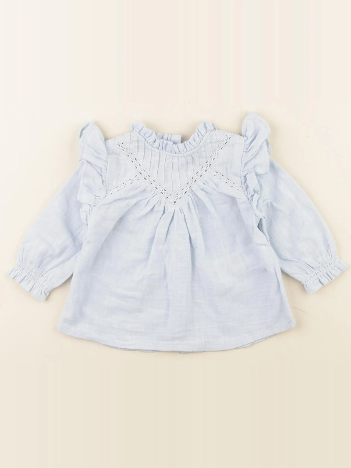 Vertbaudet - blouse bleu - 3 mois