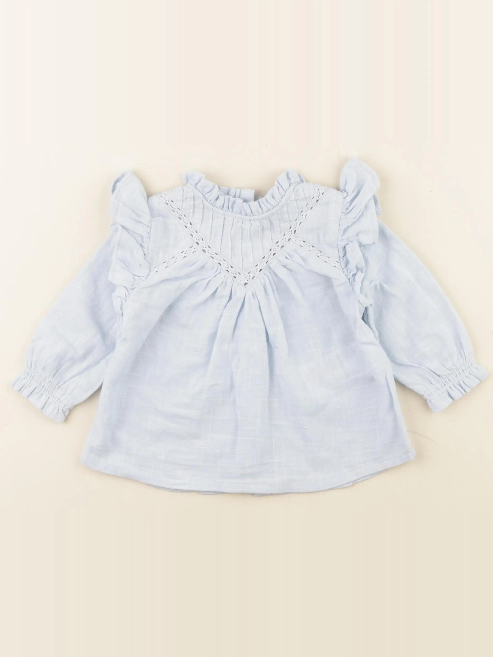 Vertbaudet - blouse bleu - 3 mois