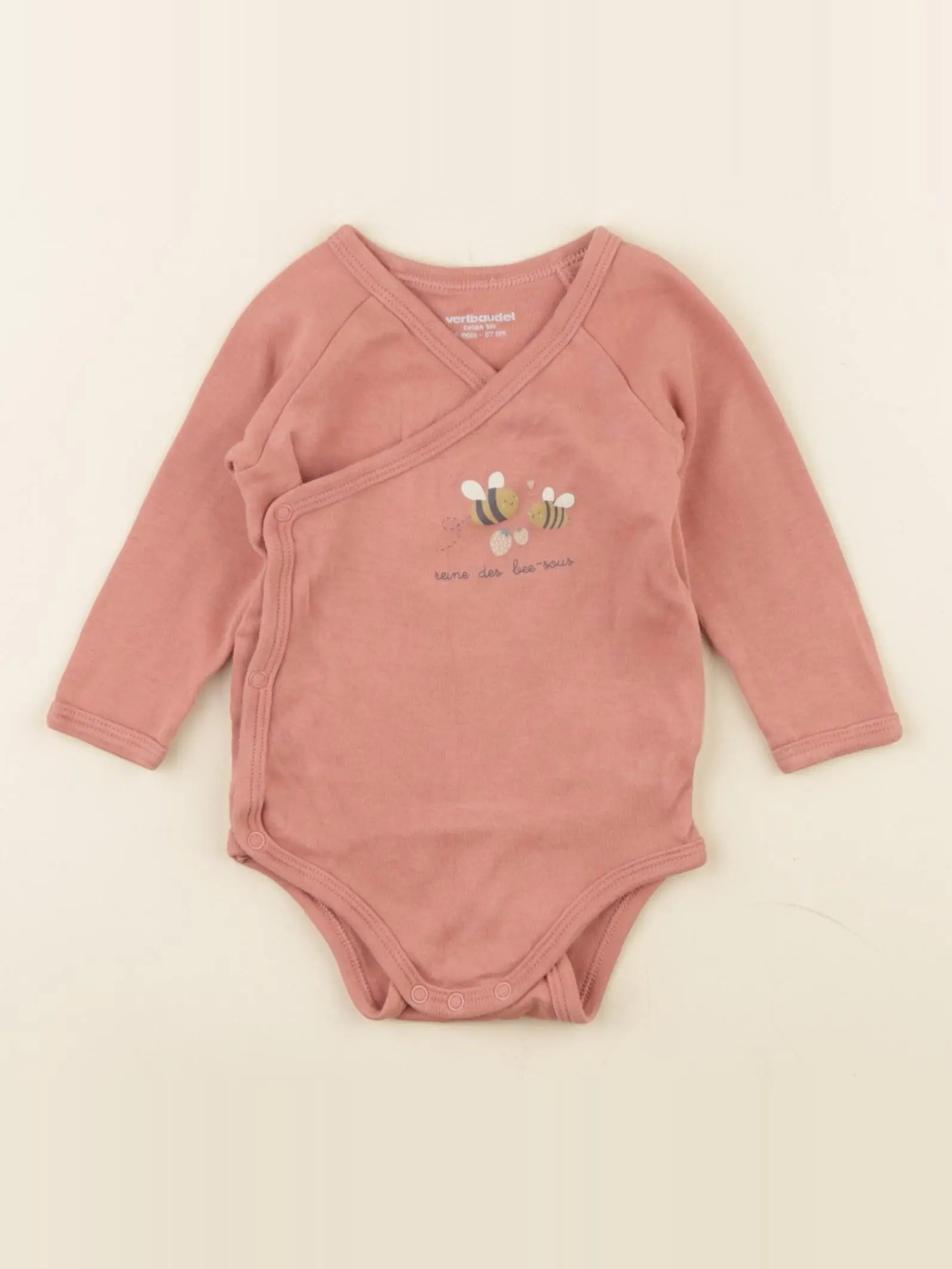 Vertbaudet - body rose - 6 mois