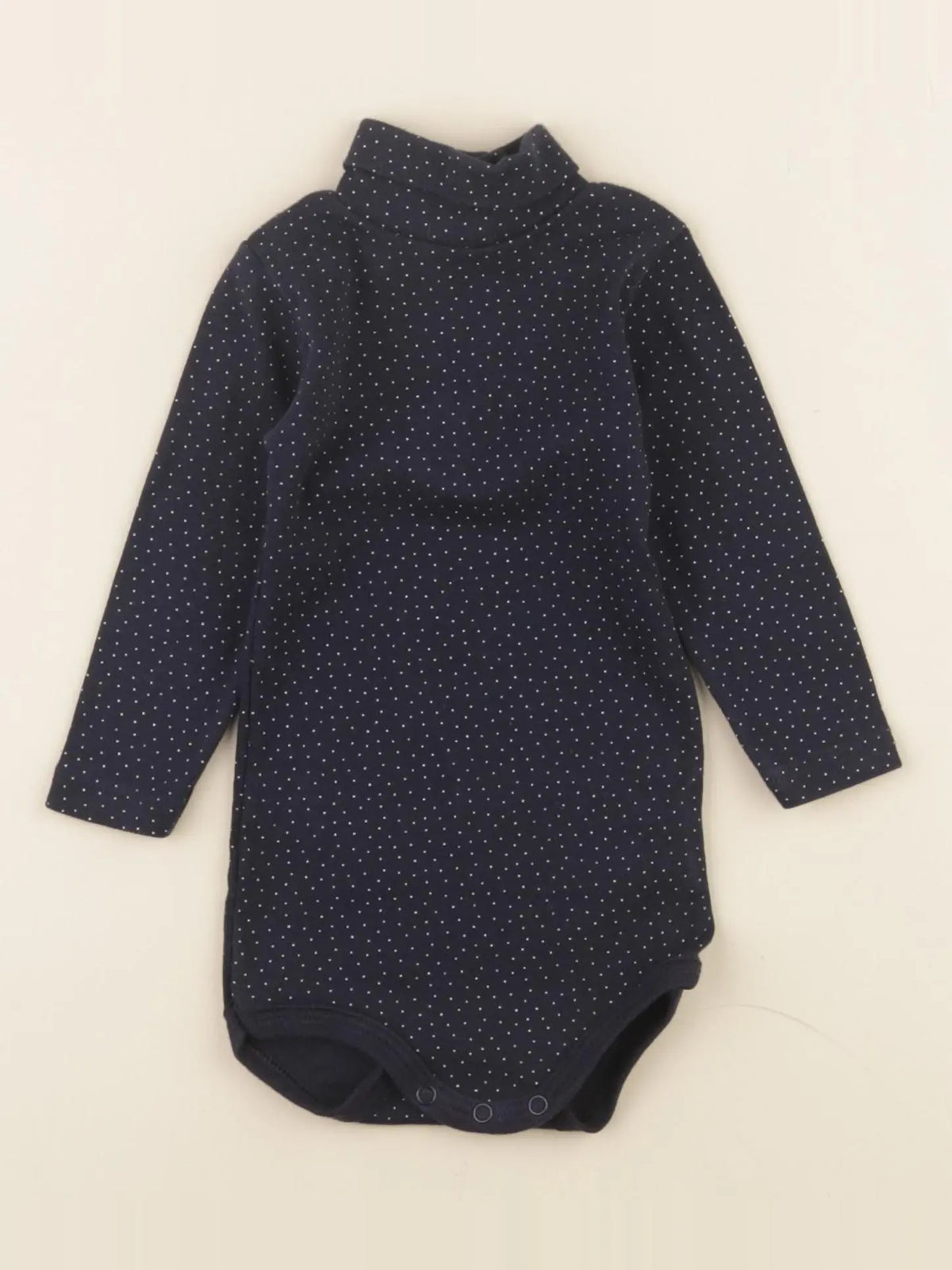 Petit Bateau - body à col bleu - 6 mois