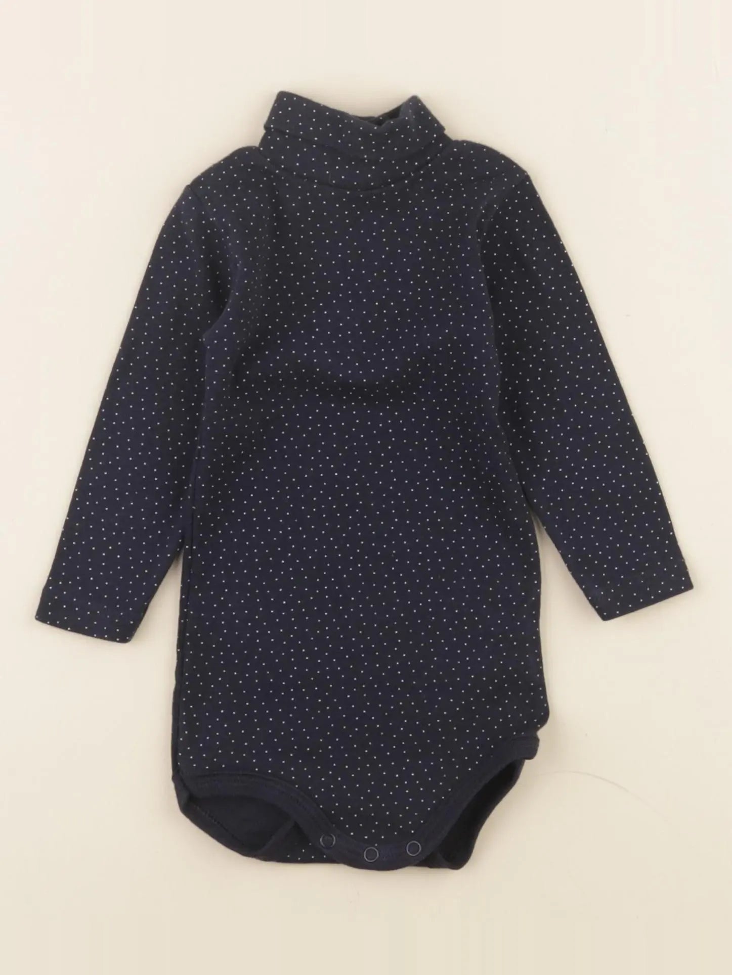 Petit Bateau - body à col bleu - 6 mois