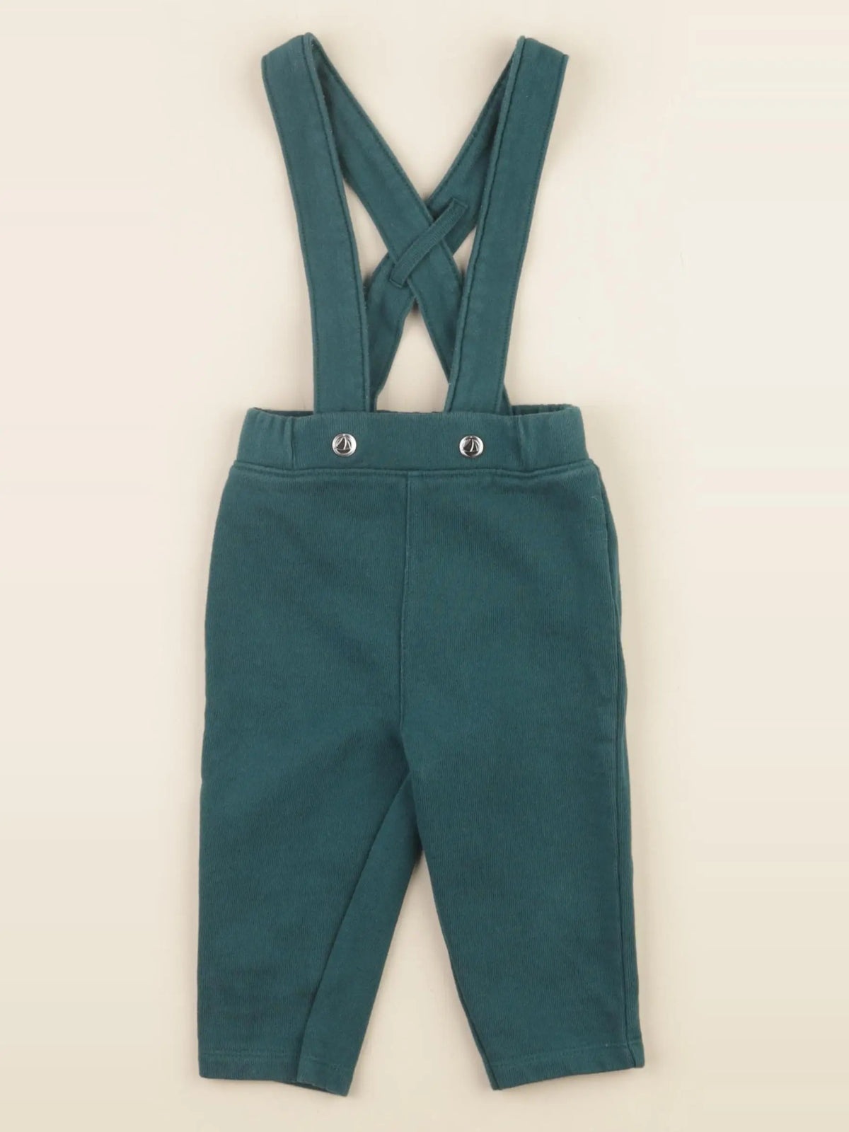 Petit Bateau - salopette vert - 6 mois