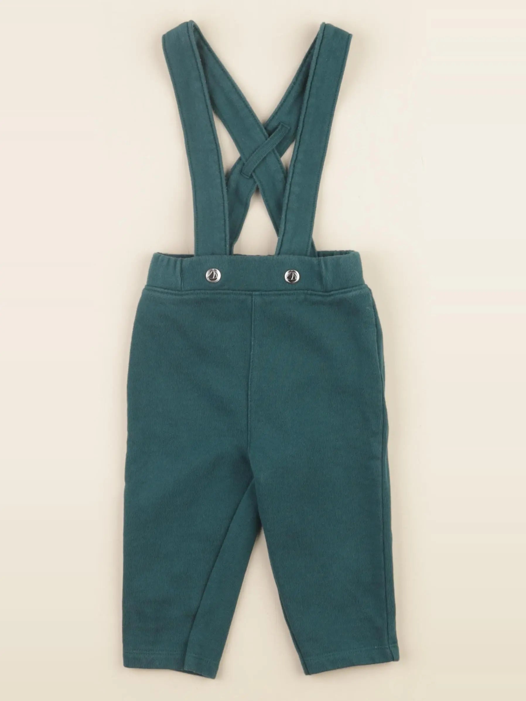Petit Bateau - salopette vert - 6 mois