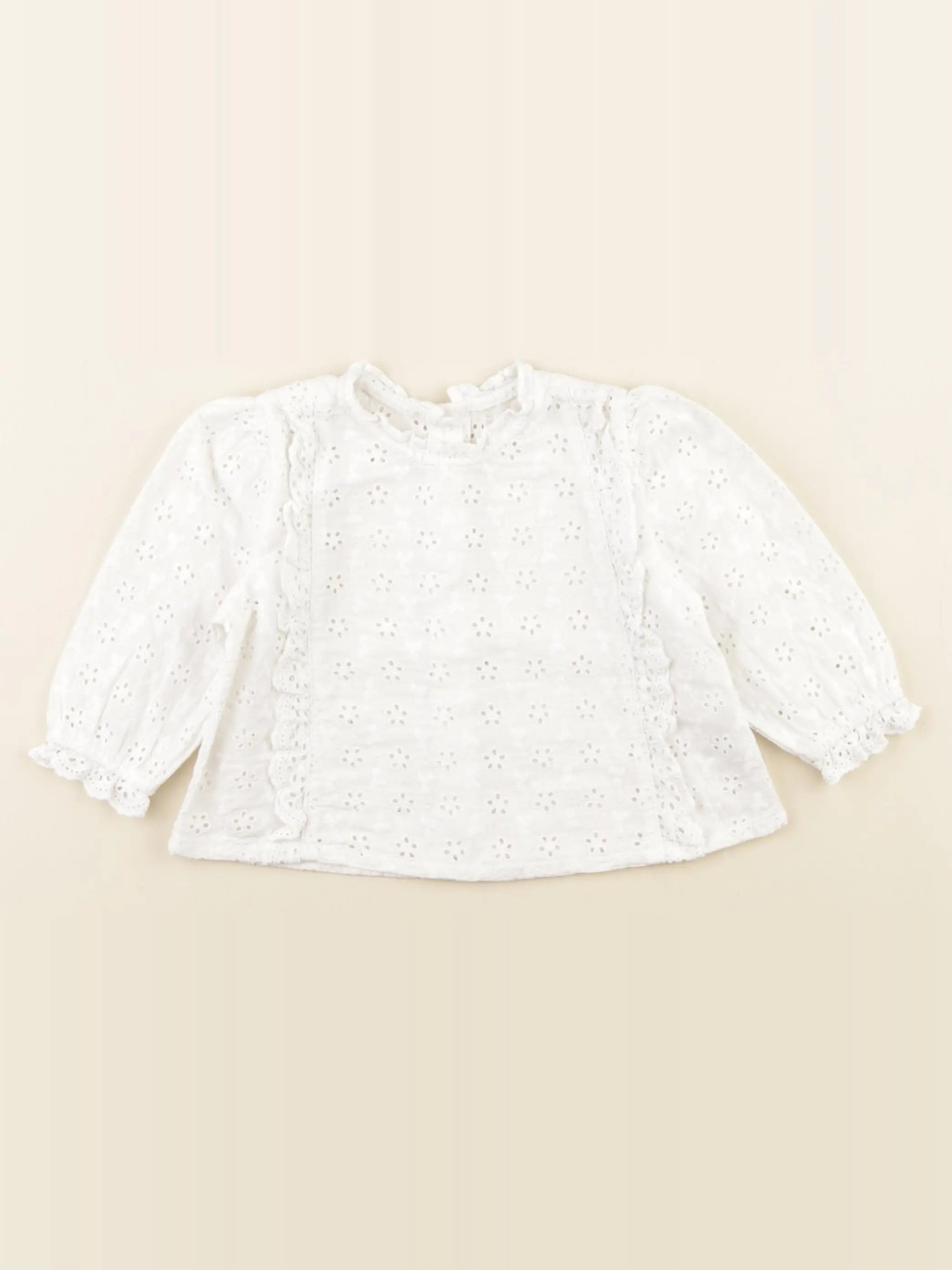 Vertbaudet - blouse blanc - 9 mois