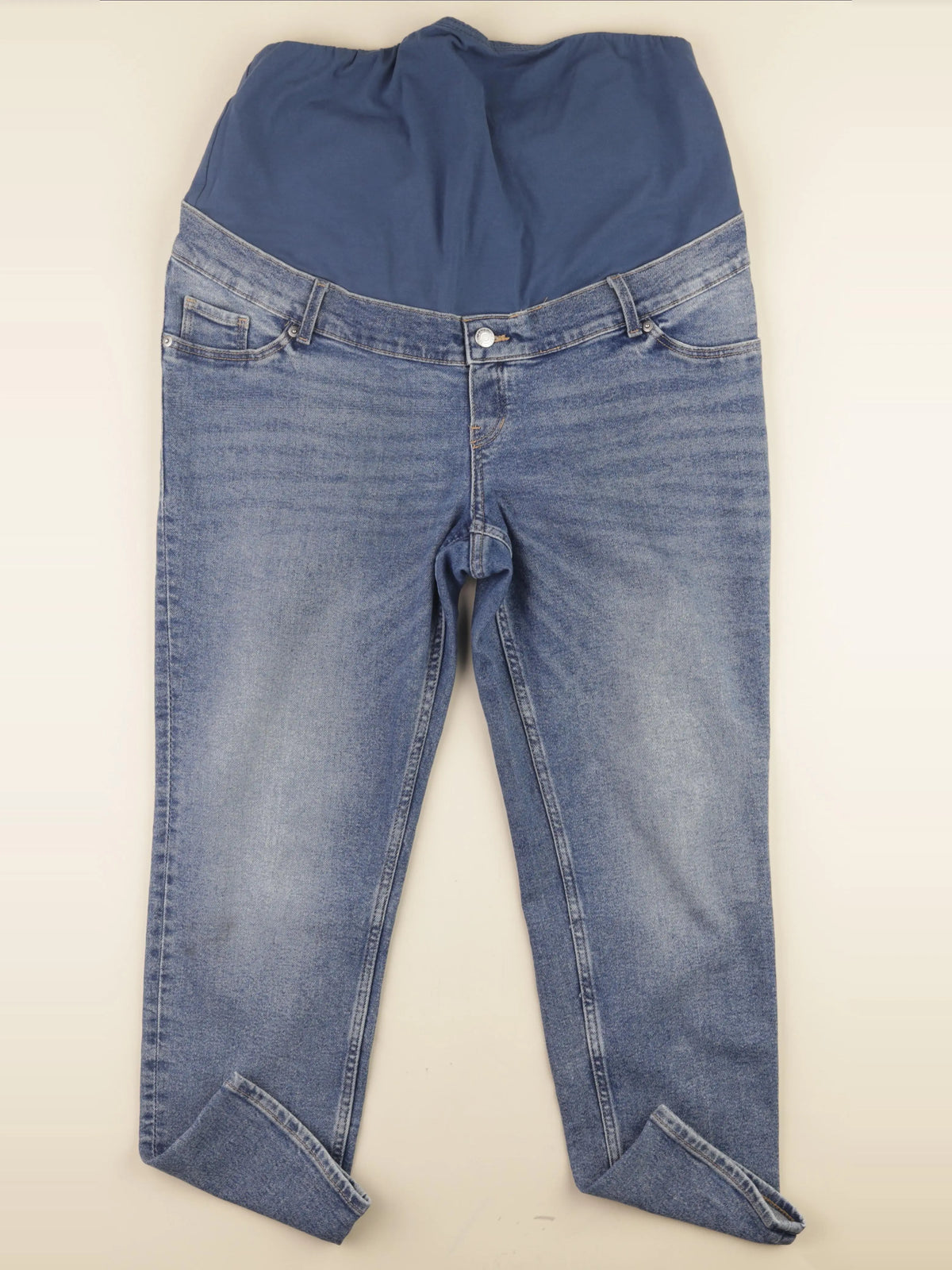 H&M - jean grossesse bleu - l