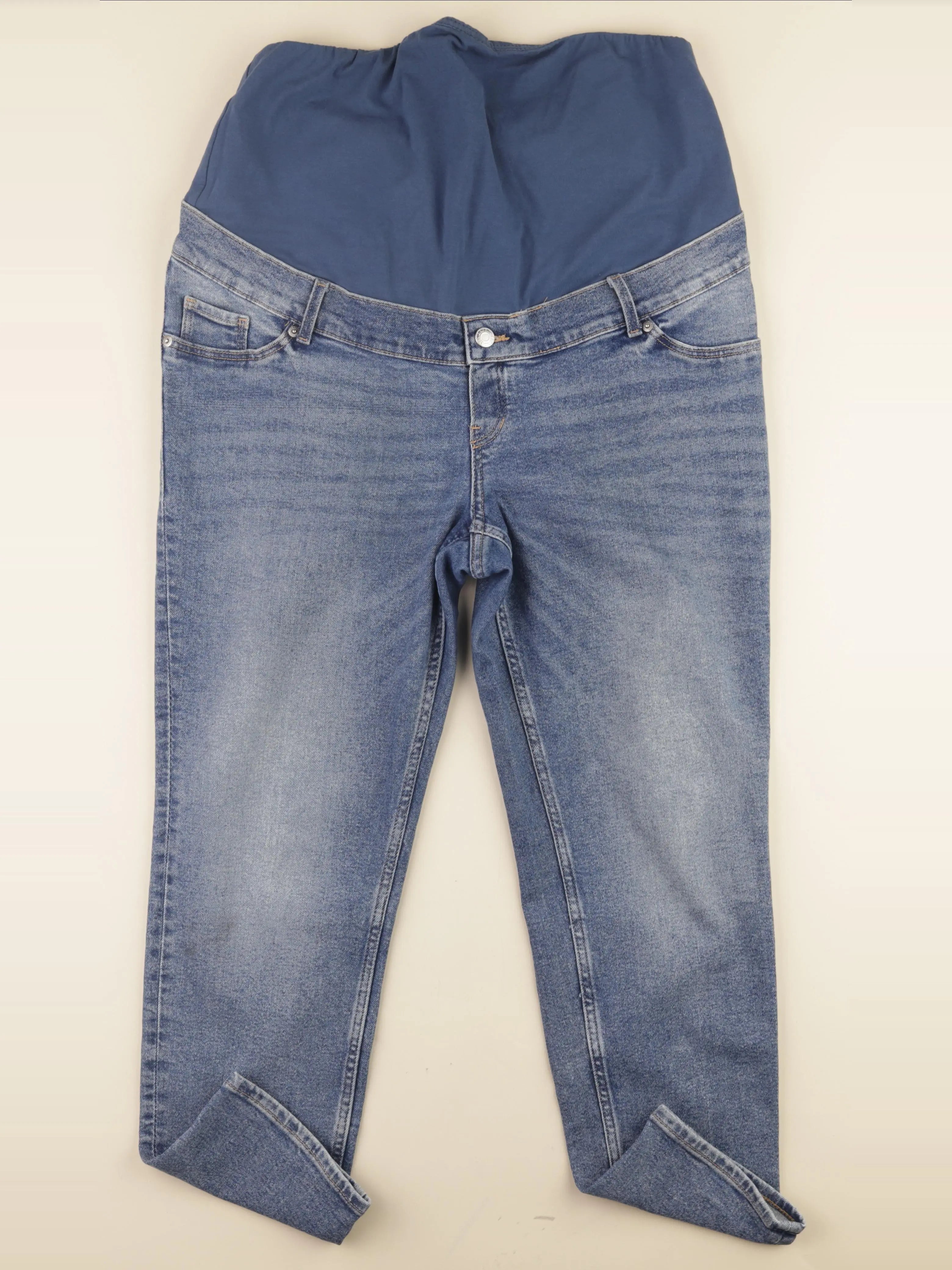 H&M - jean grossesse bleu - l