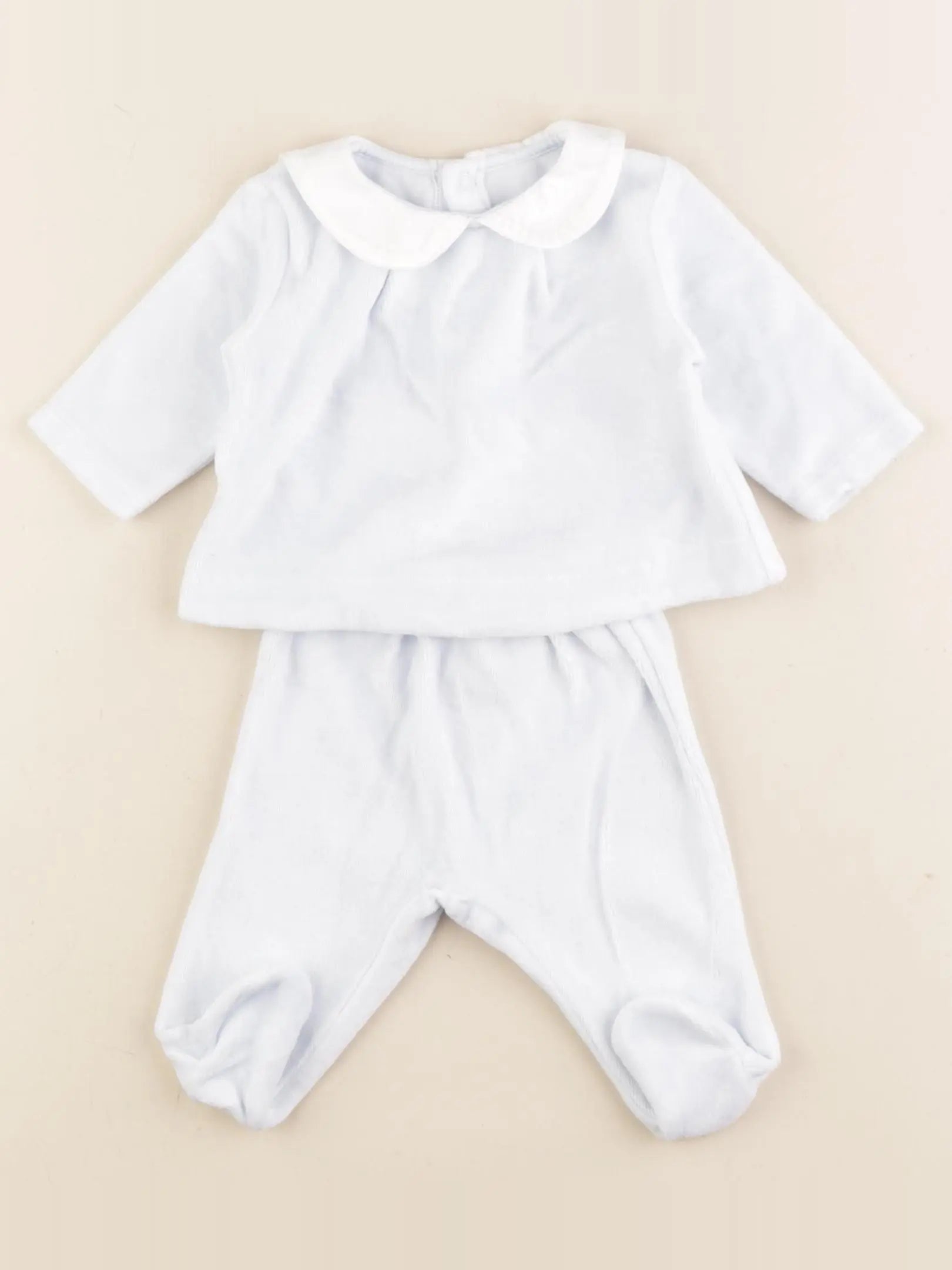 Jacadi - pyjama coton bleu - 1 mois