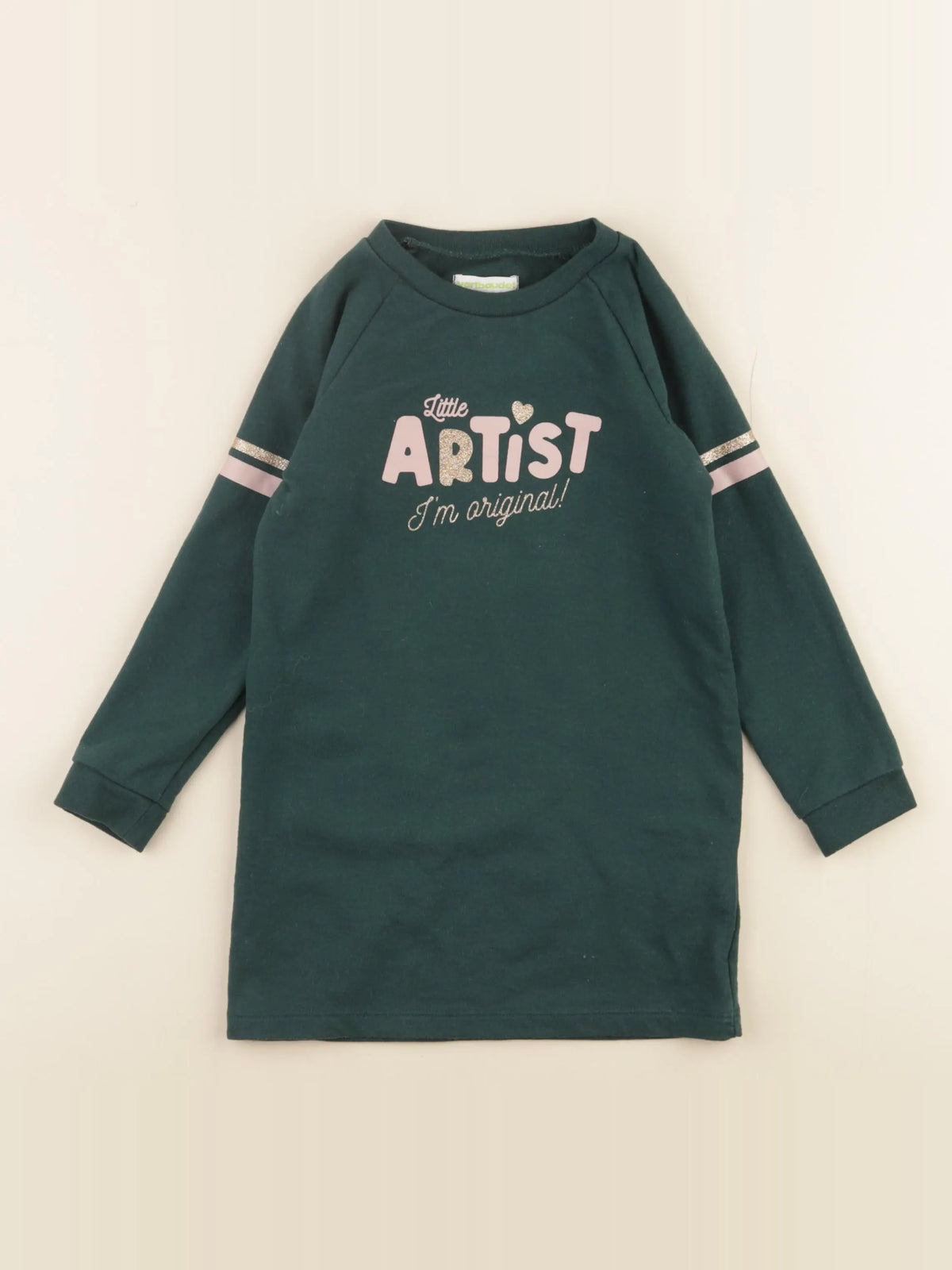 Vertbaudet - robe vert, or - 3 ans