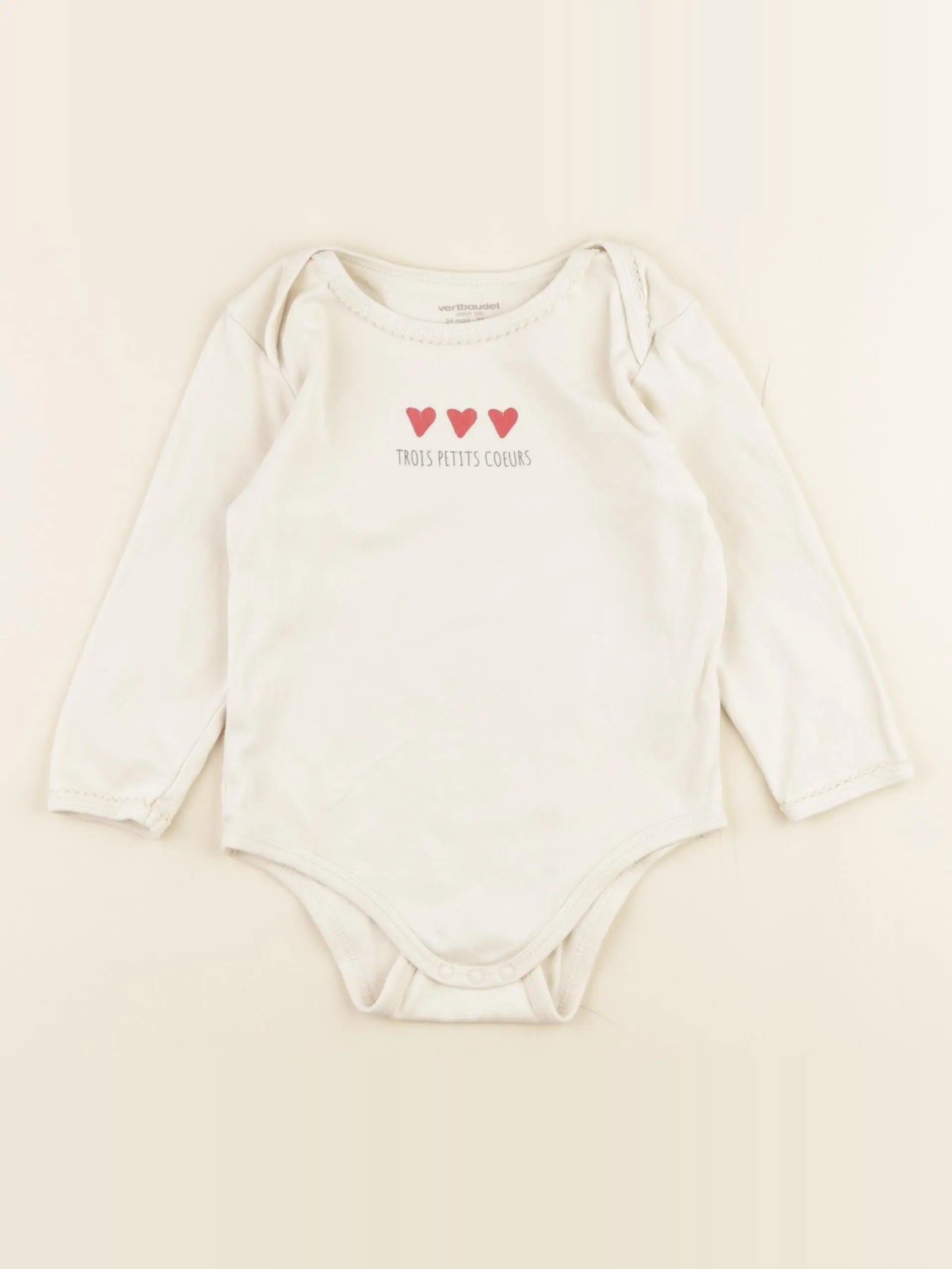 Vertbaudet - body beige - 24 mois