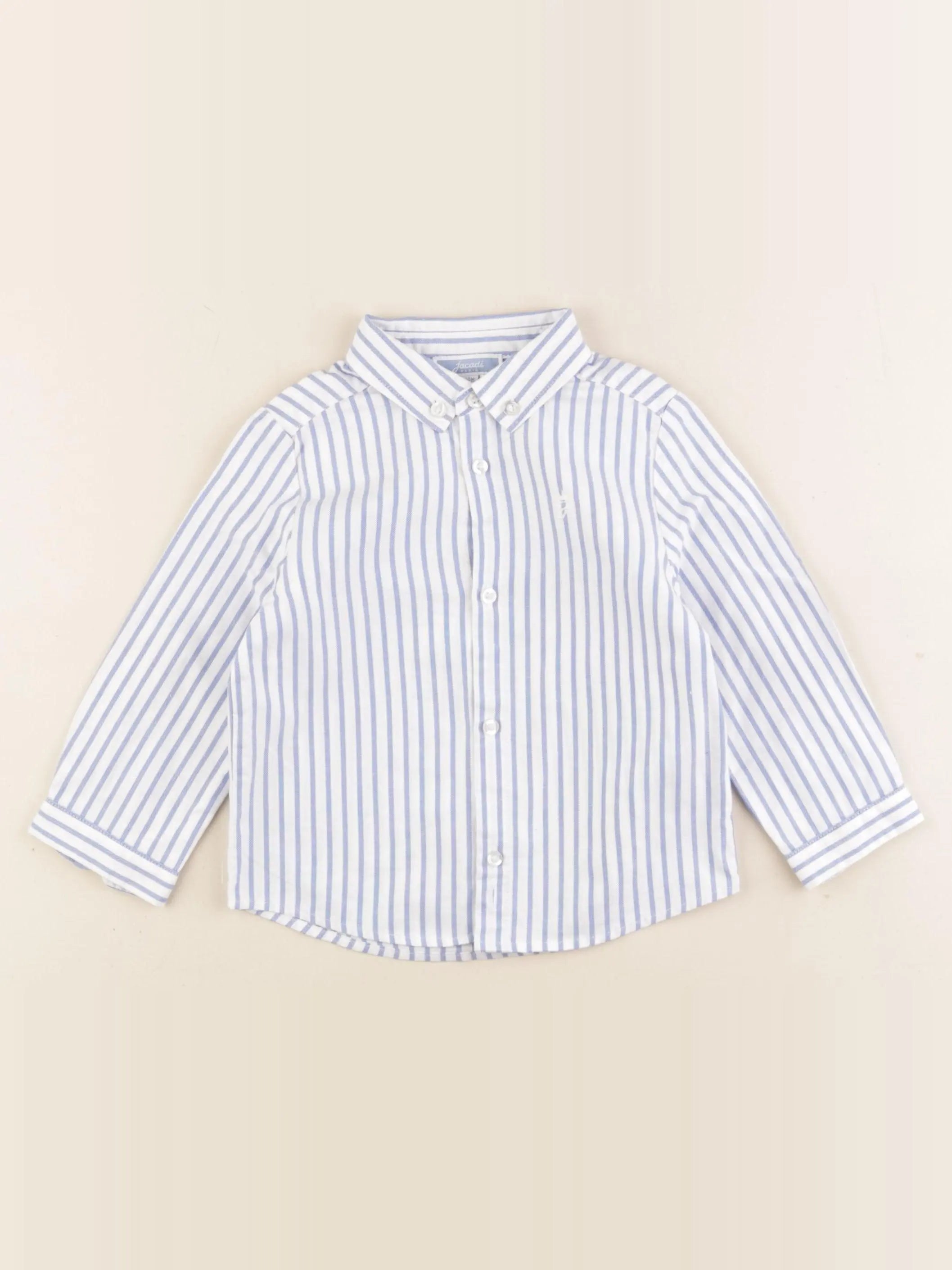 Jacadi - chemise blanc, bleu - 18 mois