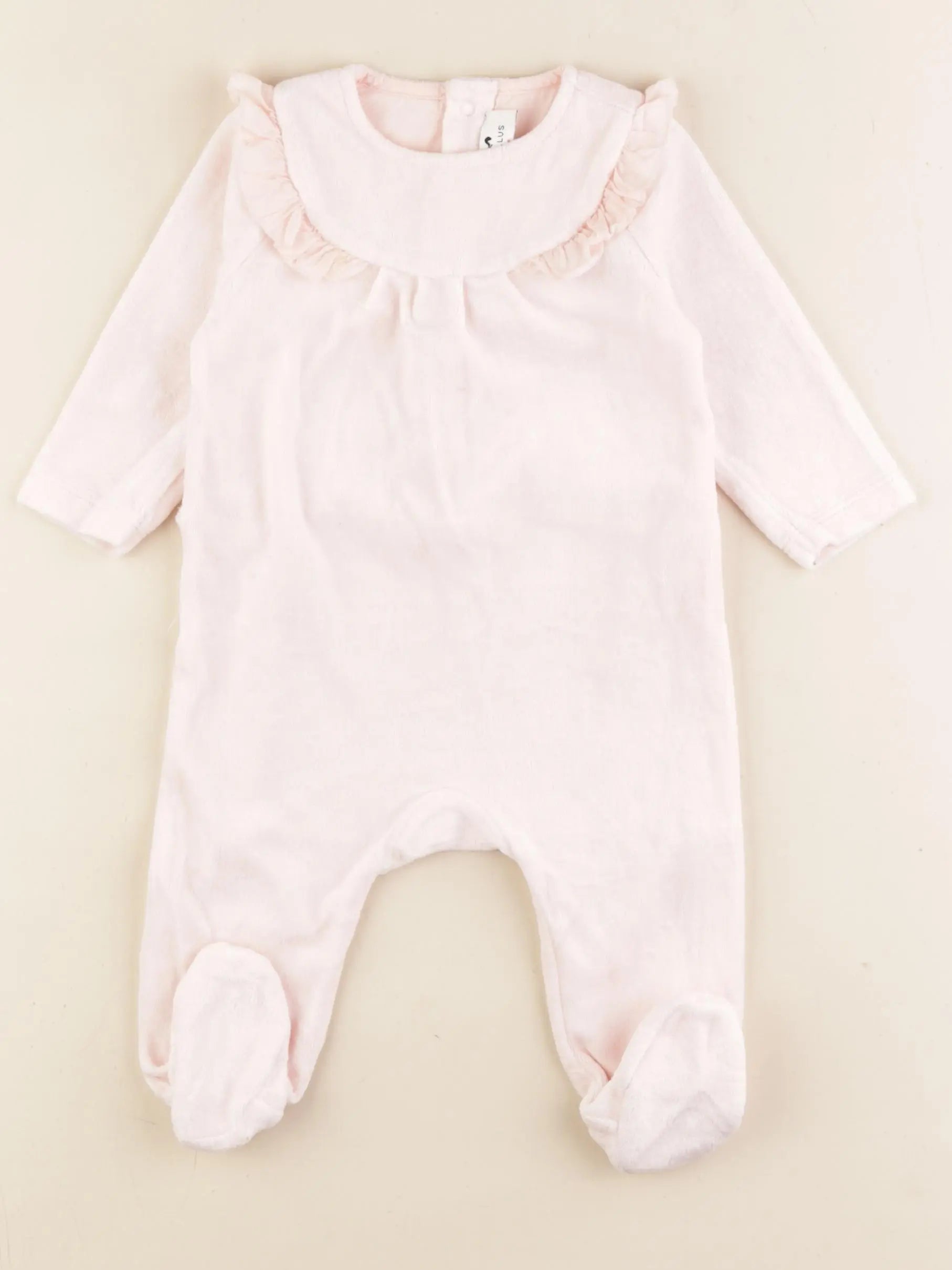 Cyrillus - pyjama velours rose - 6 mois