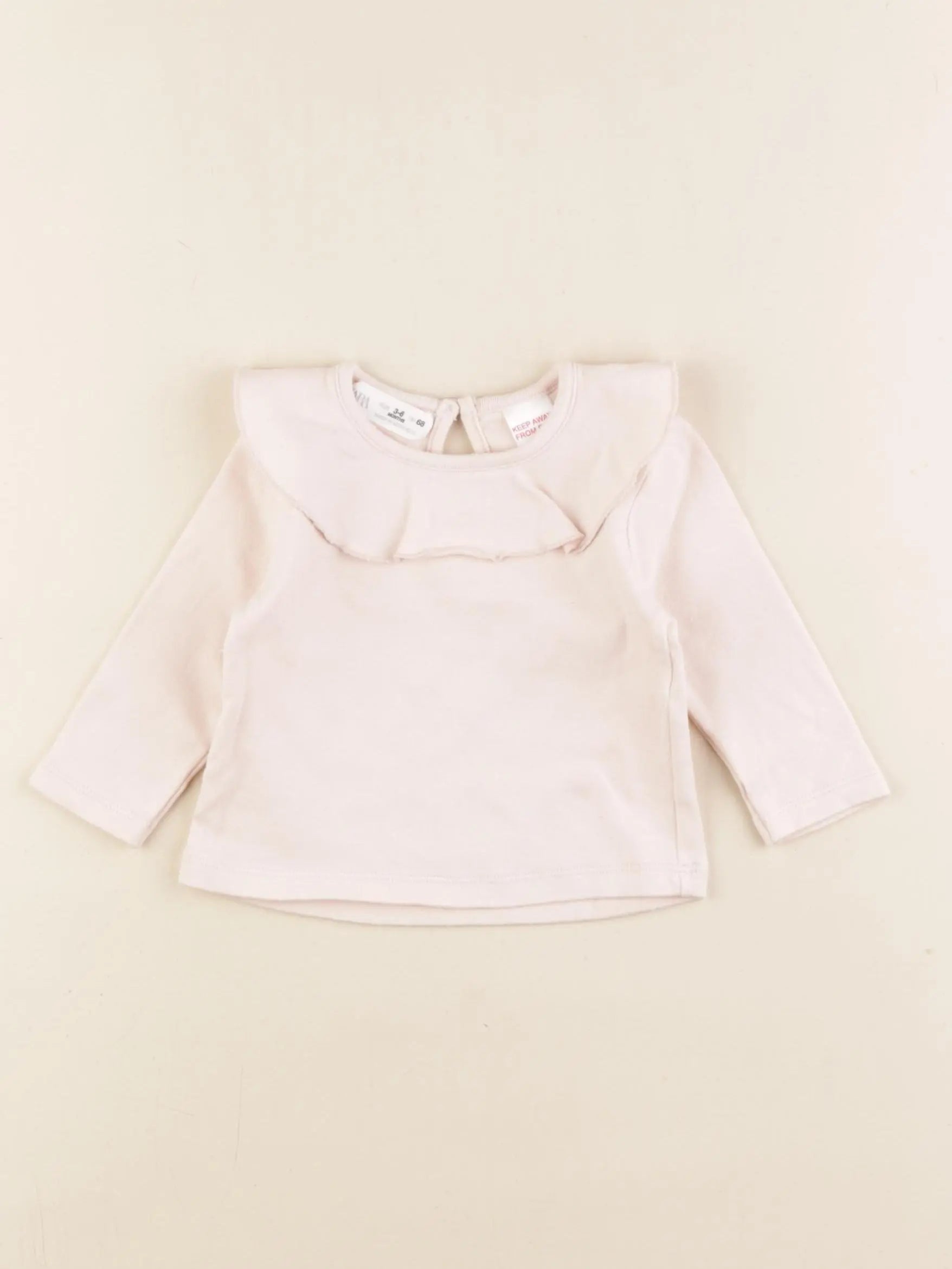 Zara - tee-shirt rose - 3/6 mois
