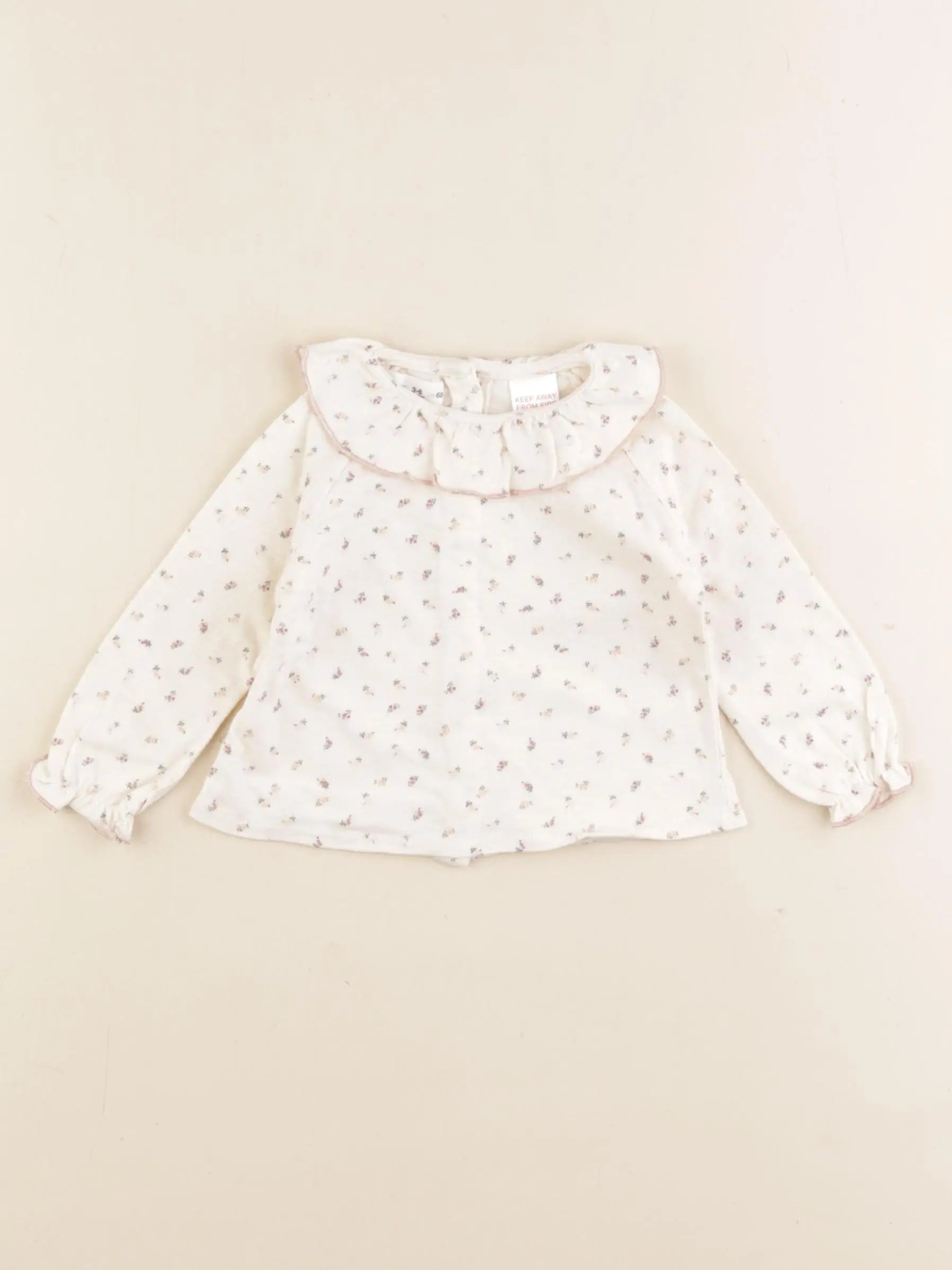 Zara - tee-shirt beige - 3/6 mois