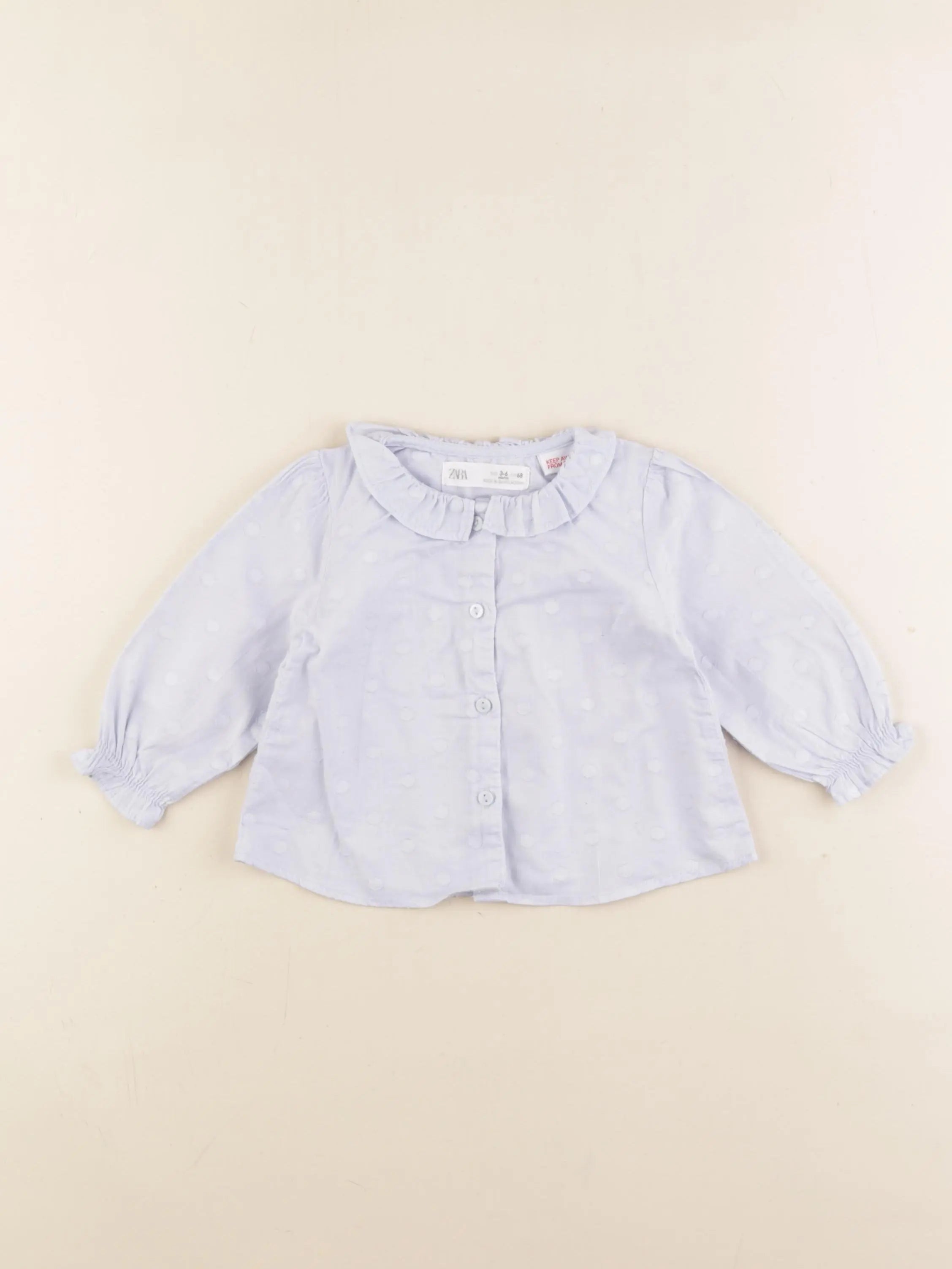 Zara - blouse bleu - 3/6 mois