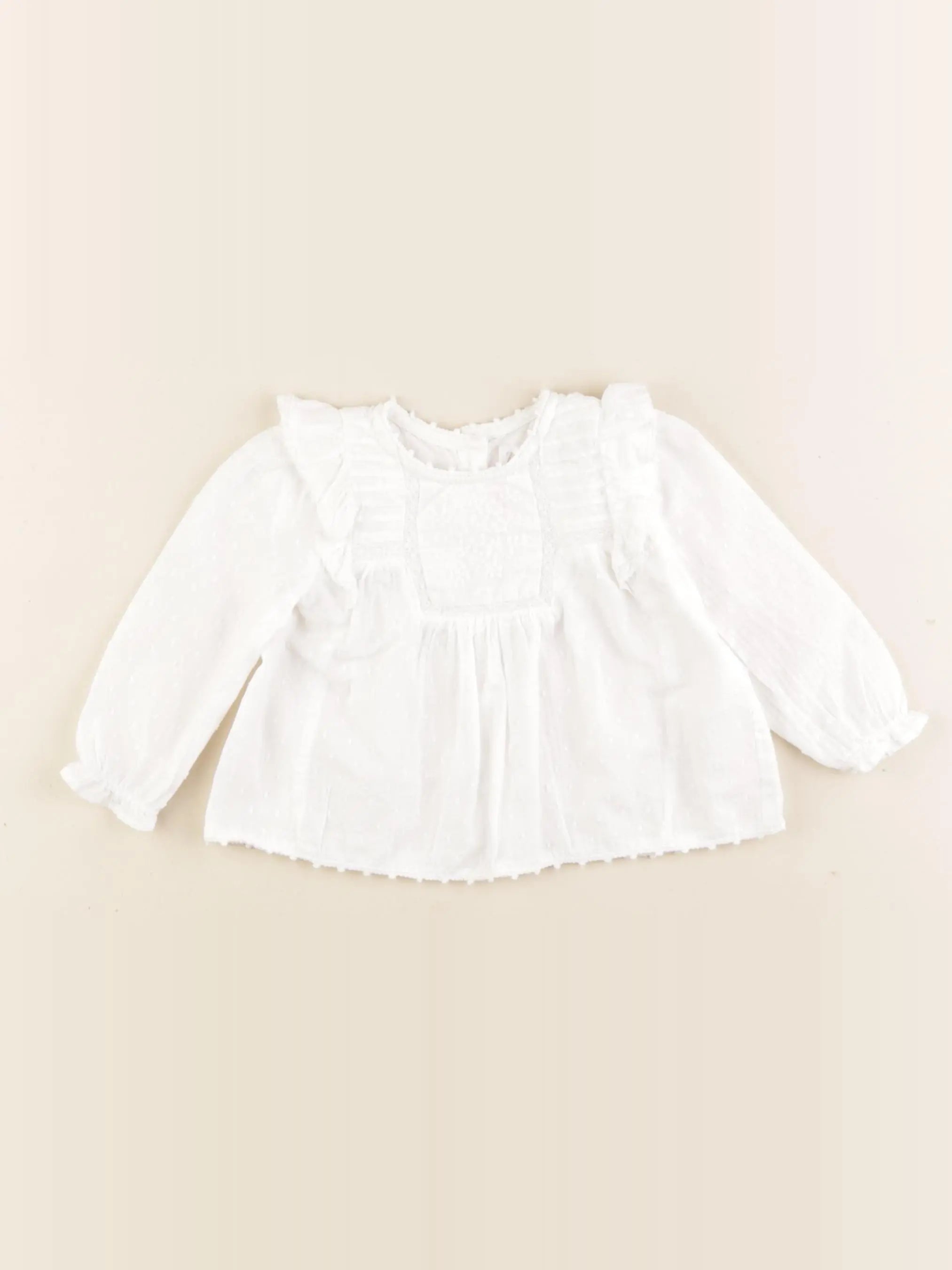 Zara - blouse blanc - 3/6 mois