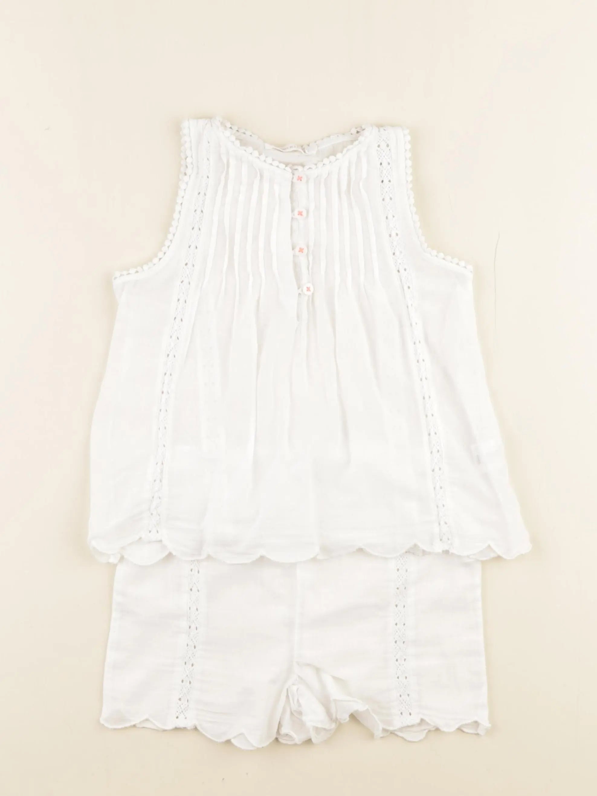 Monoprix - pyjama coton blanc - 4 ans