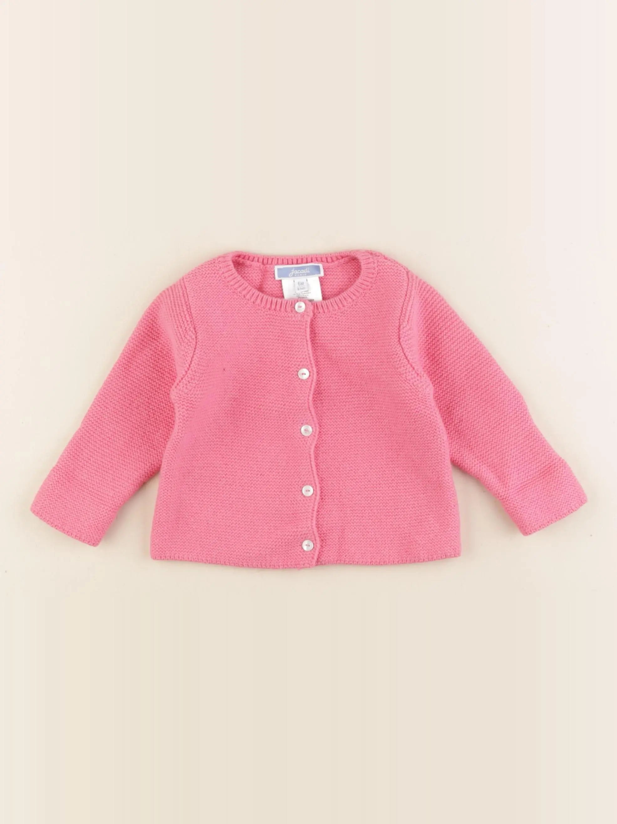 Jacadi - gilet rose - 6 mois