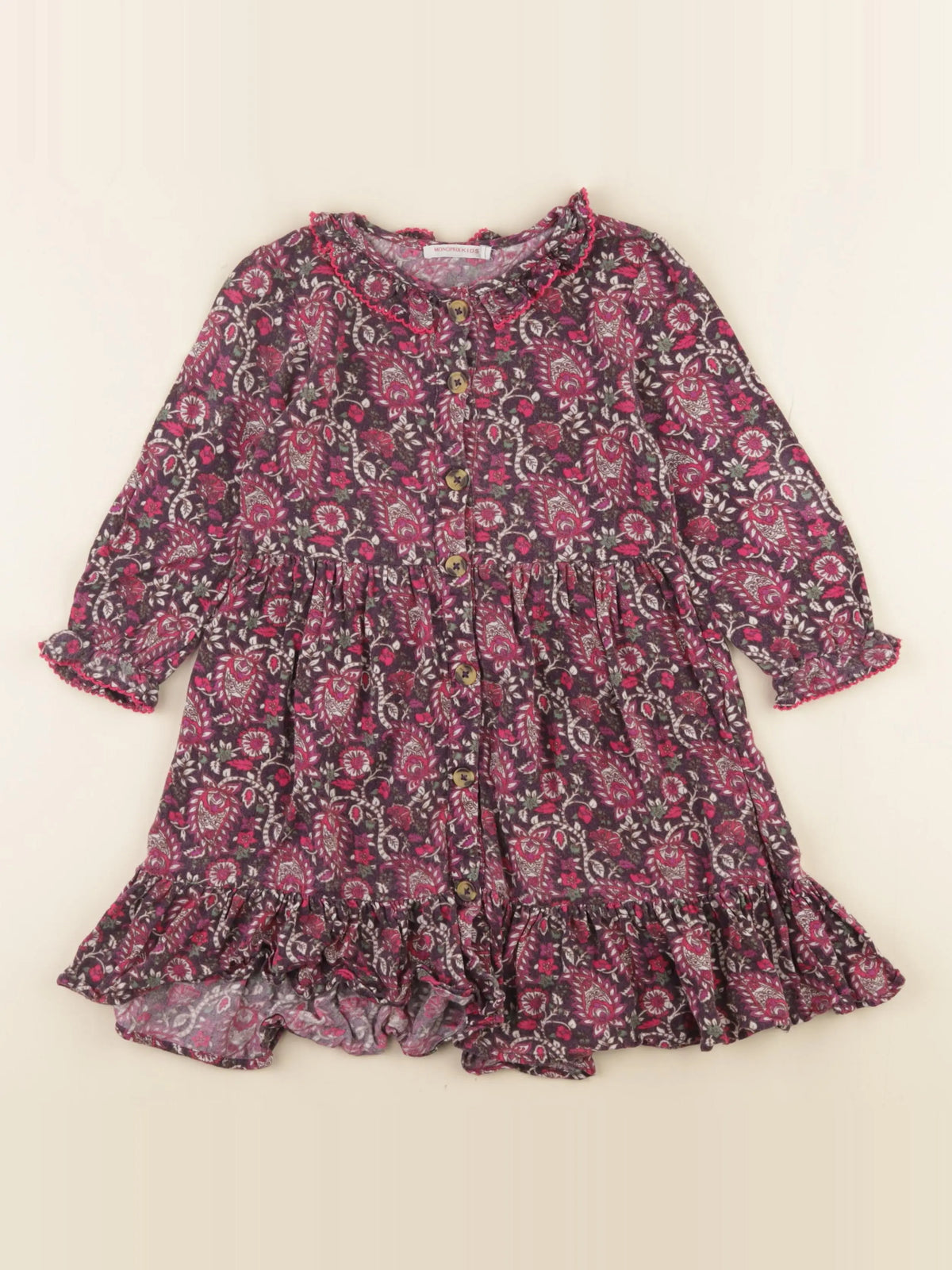 Monoprix - robe violet - 4 ans
