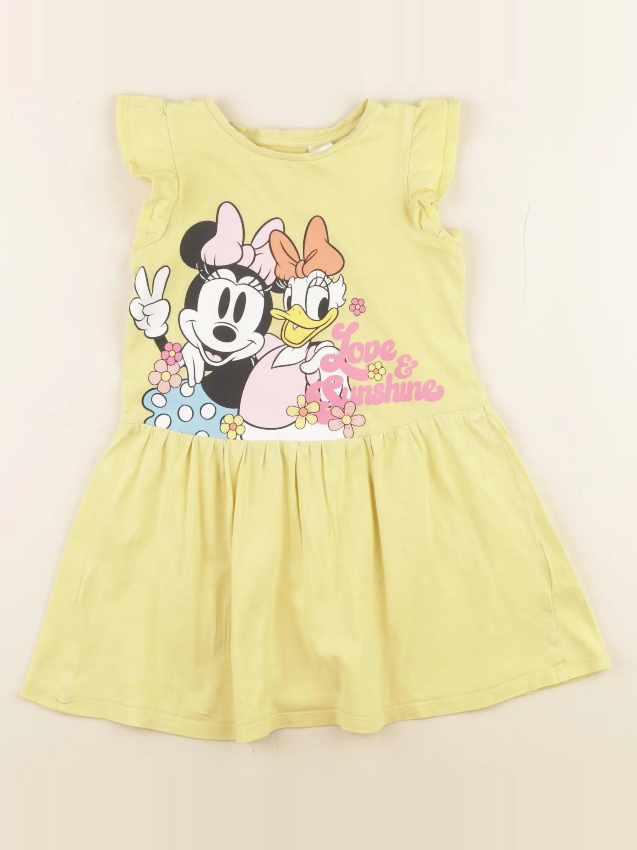 H&M - robe jaune - 3/4 ans