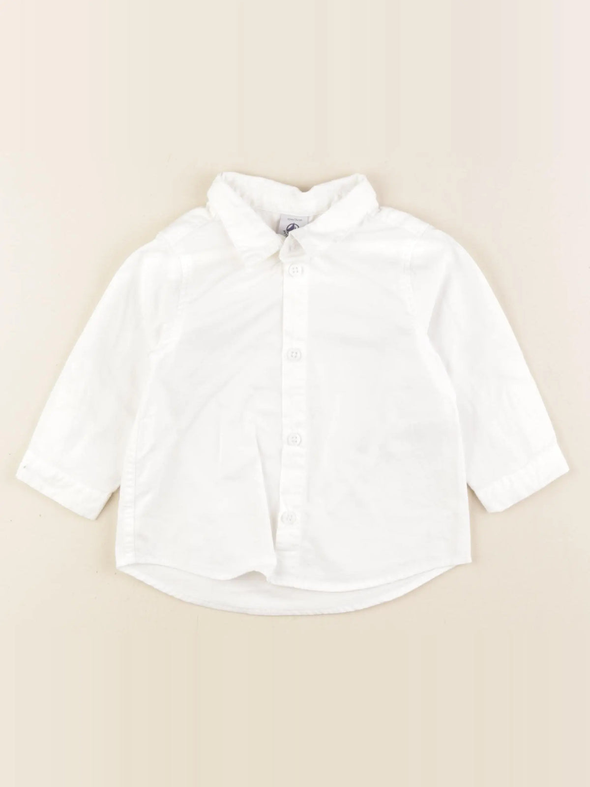 Petit Bateau - chemise blanc - 12 mois