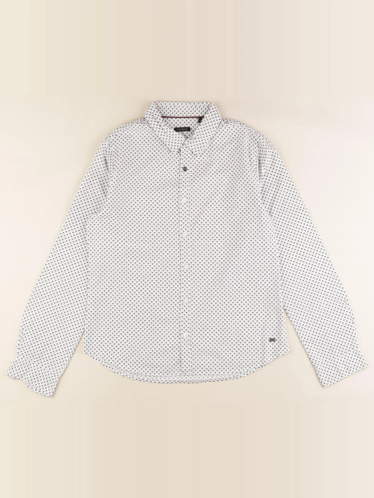 IKKS - chemise blanc, gris - 12 ans