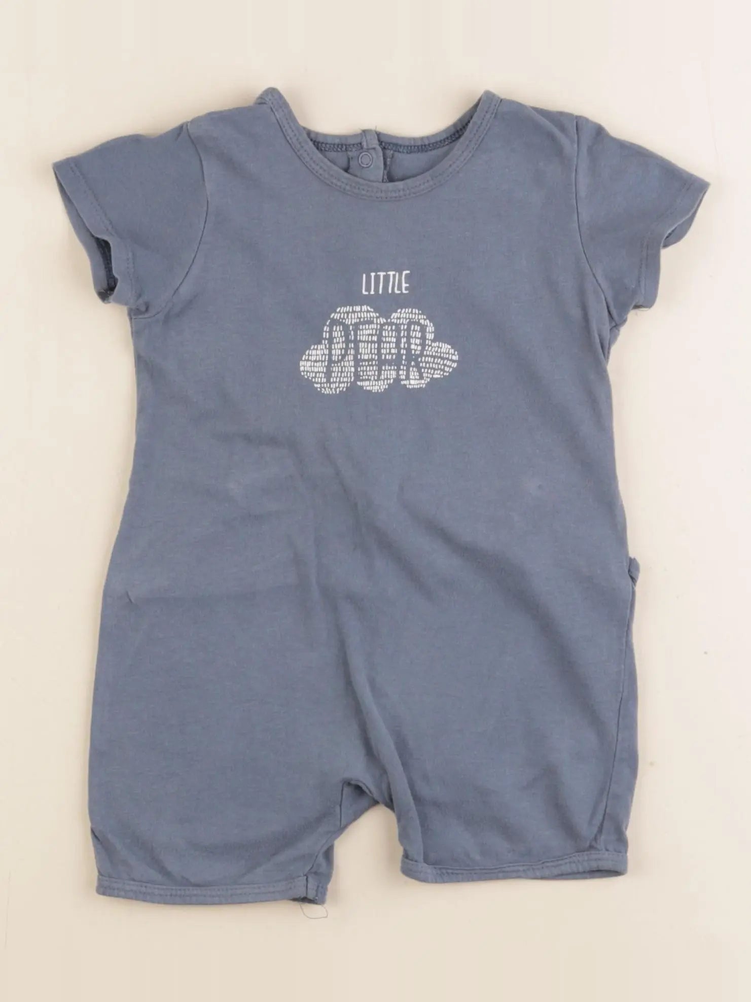 Vertbaudet - pyjama coton bleu - 12 mois