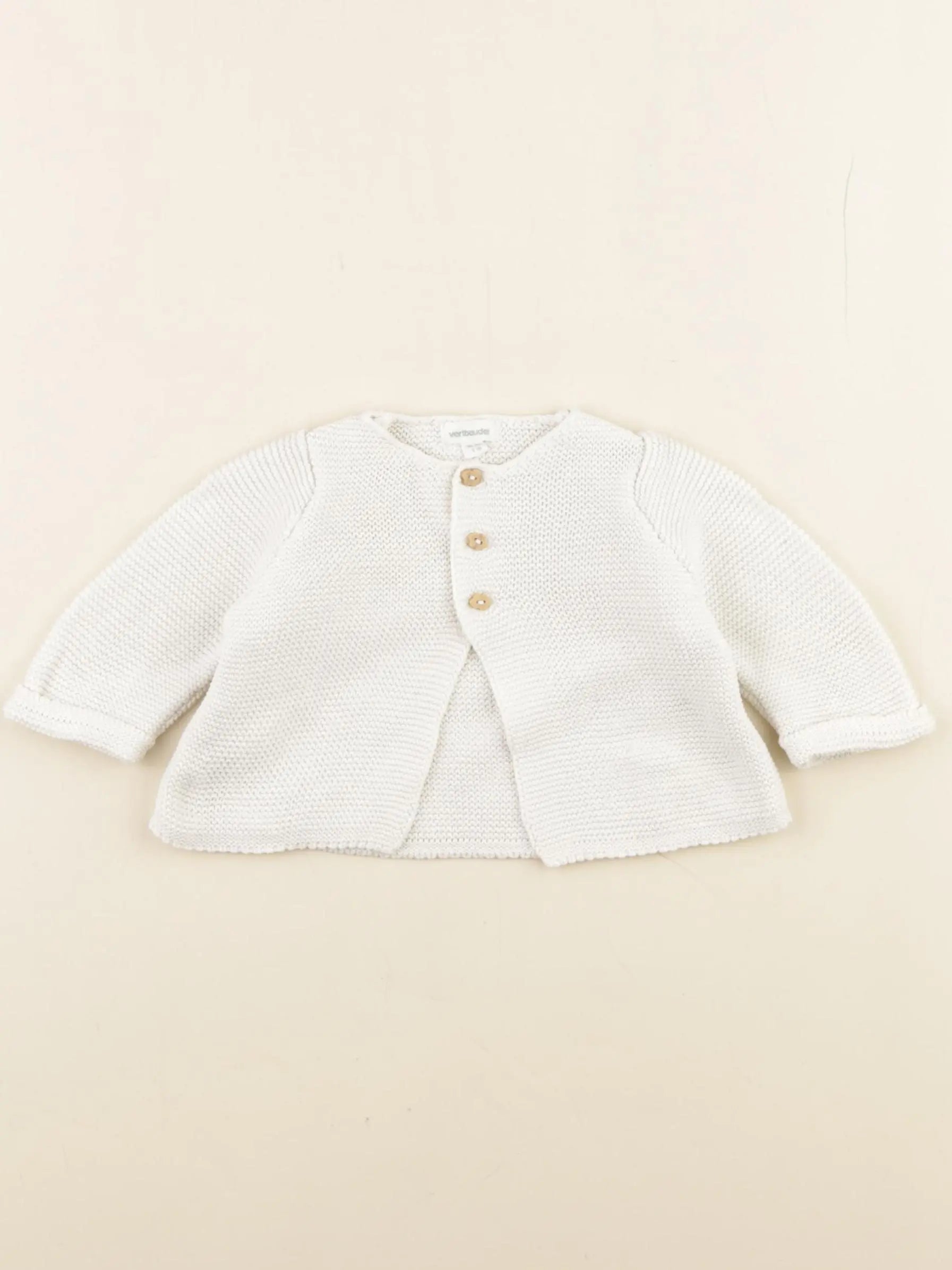 Vertbaudet - gilet blanc - 1 mois