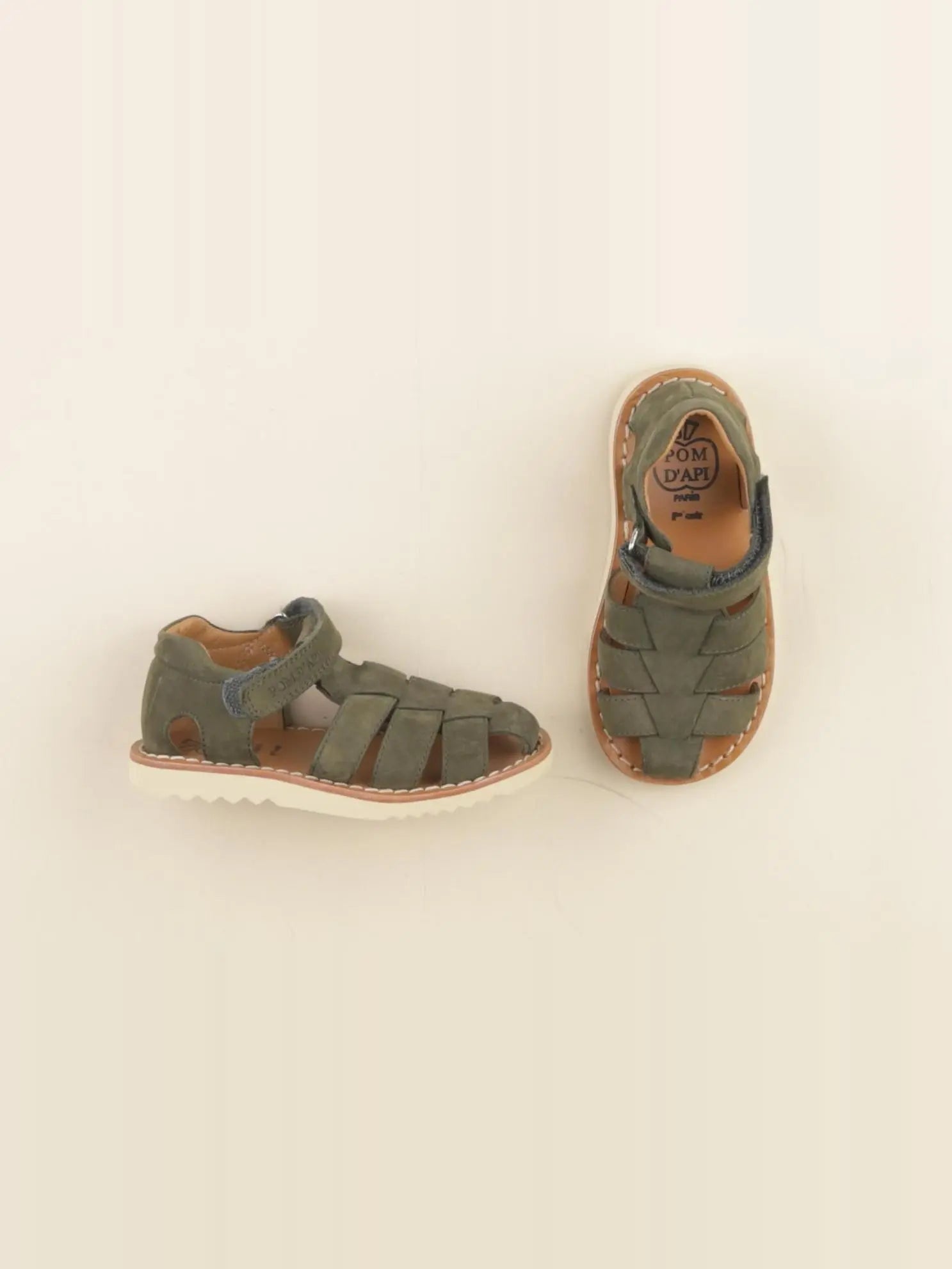 Pom d'Api - sandales vert - pointure 24