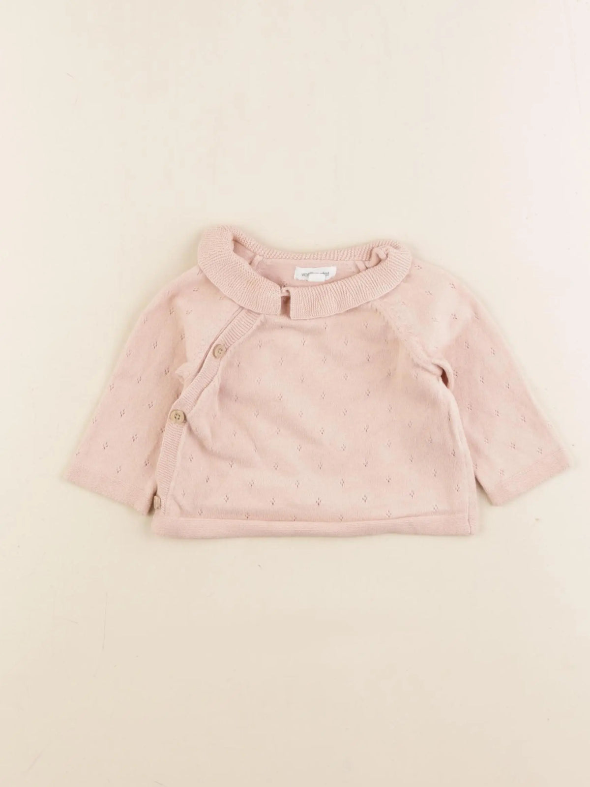 Vertbaudet - pull rose - 1 mois