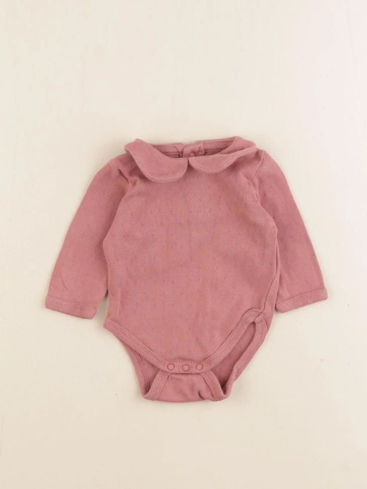 Vertbaudet - body à col rose - 1 mois