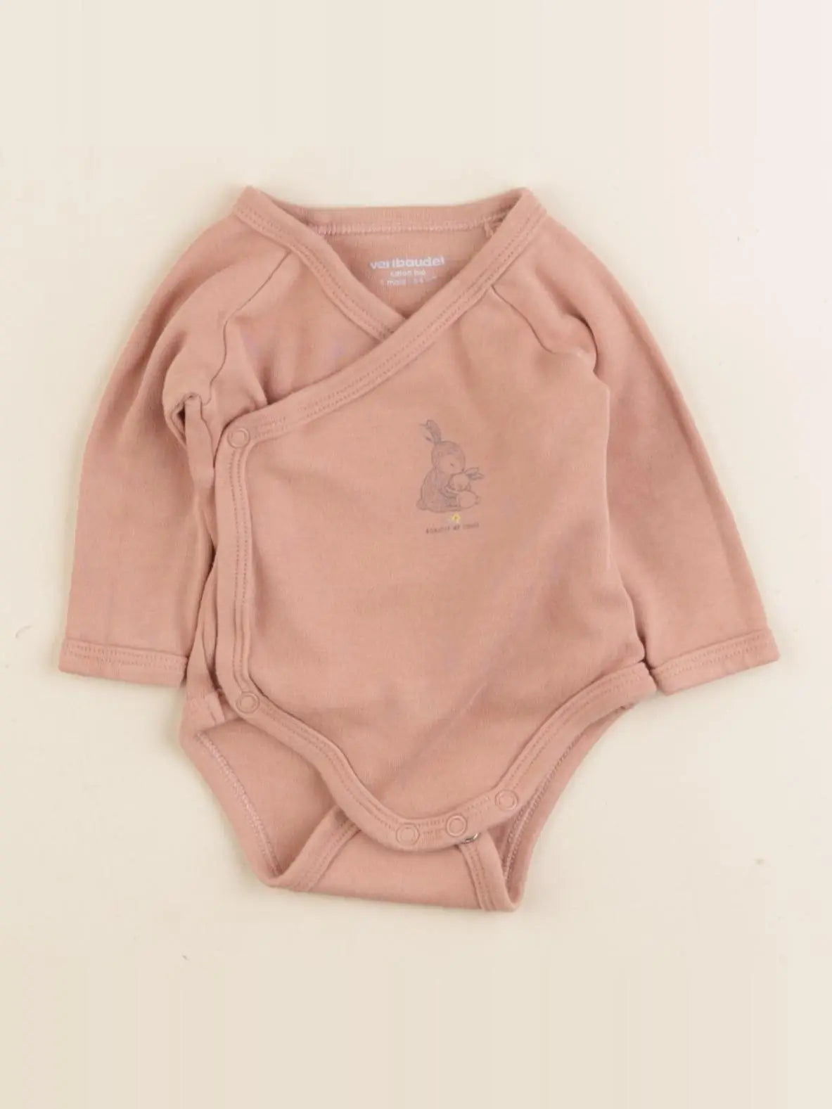 Vertbaudet - body rose - 1 mois