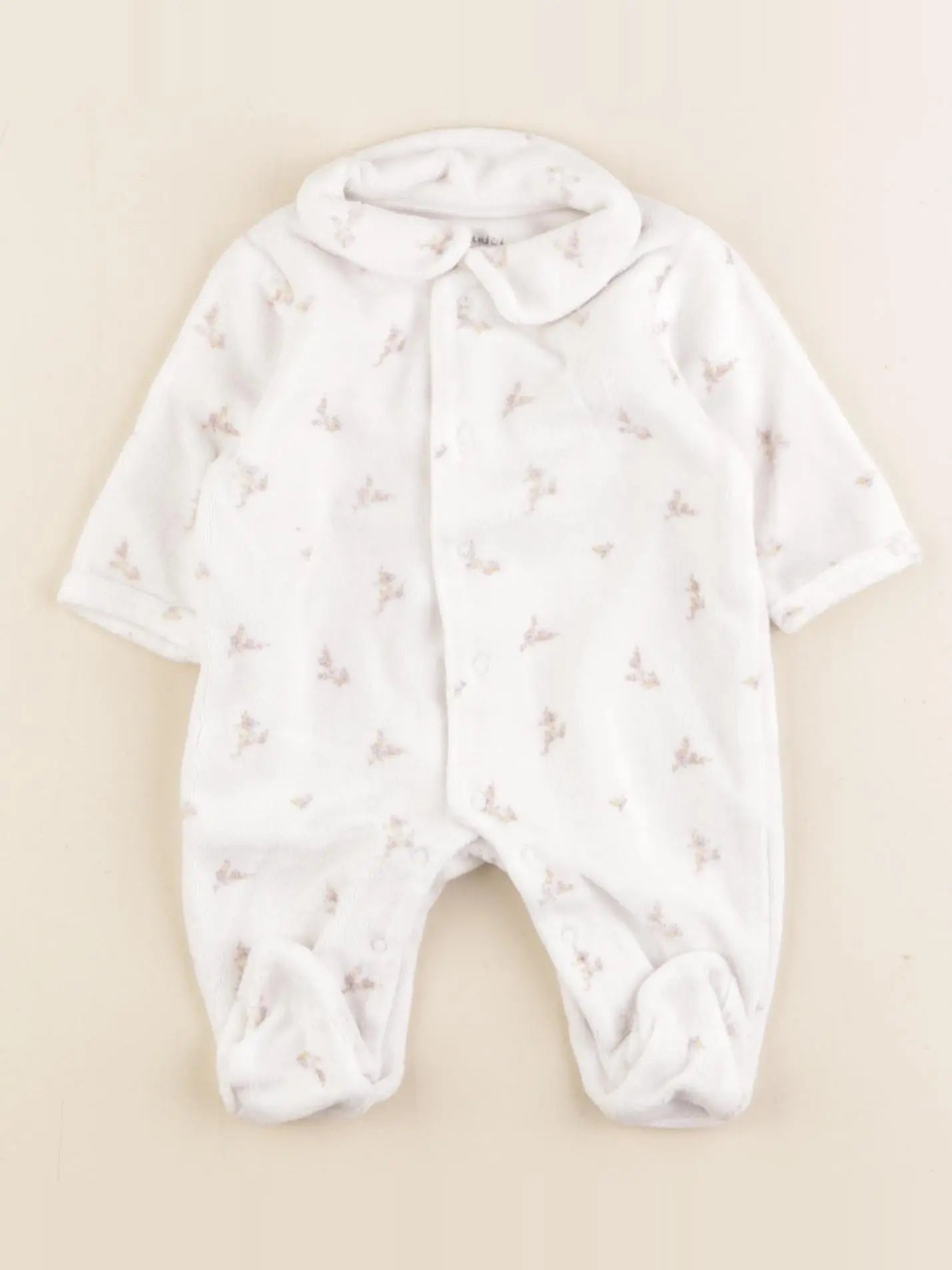 Vertbaudet - pyjama coton blanc - 1 mois