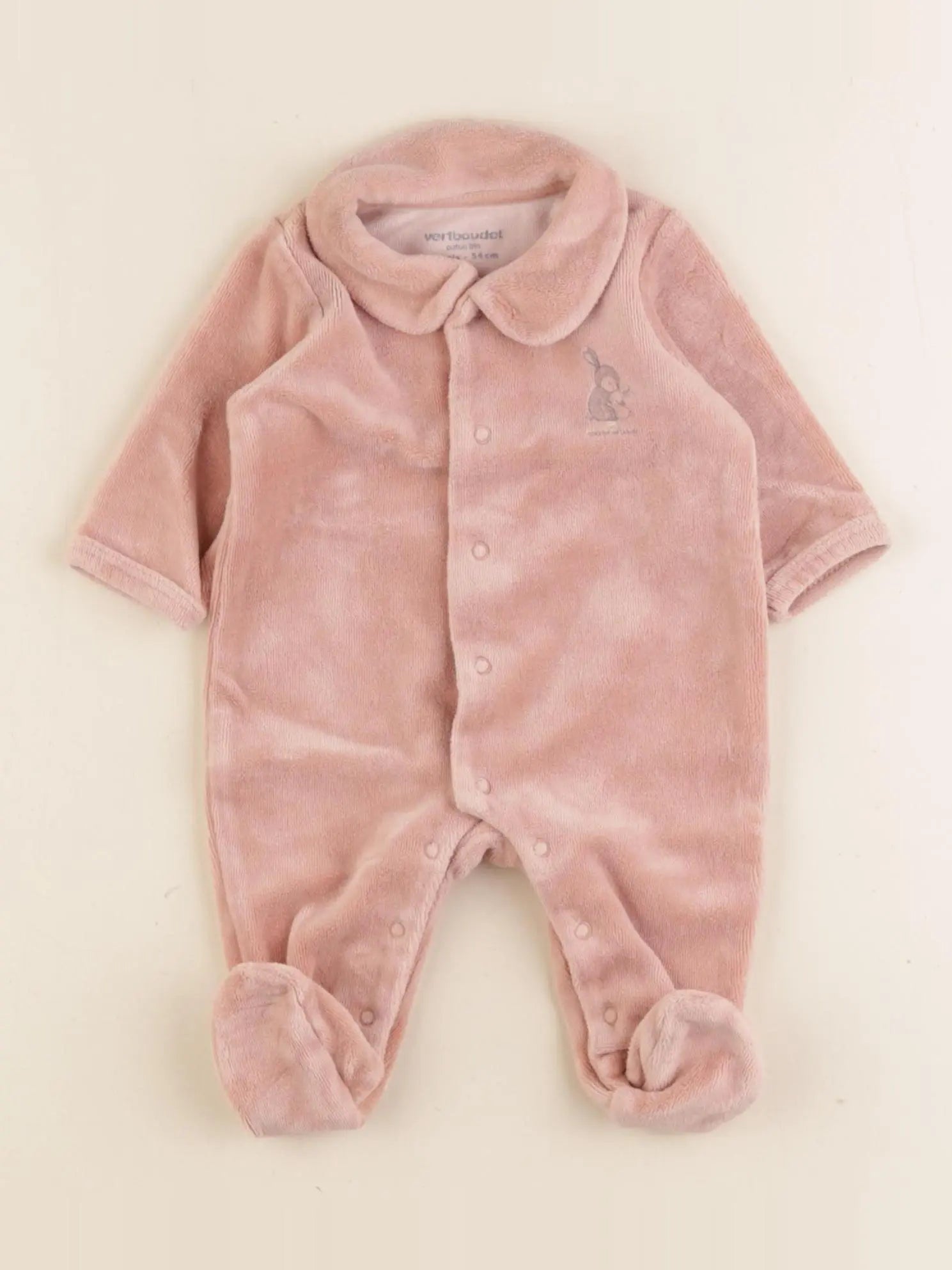 Vertbaudet - pyjama coton rose - 1 mois