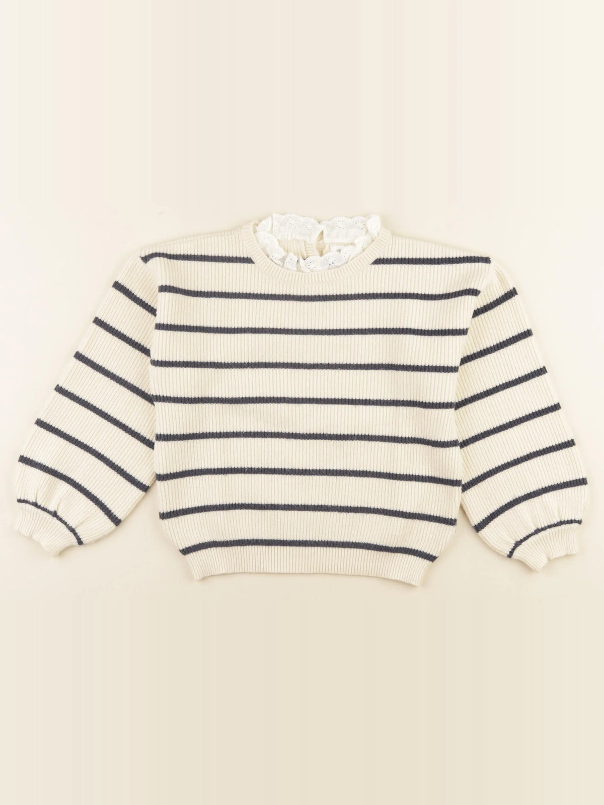 Vertbaudet - pull beige, bleu - 8 ans