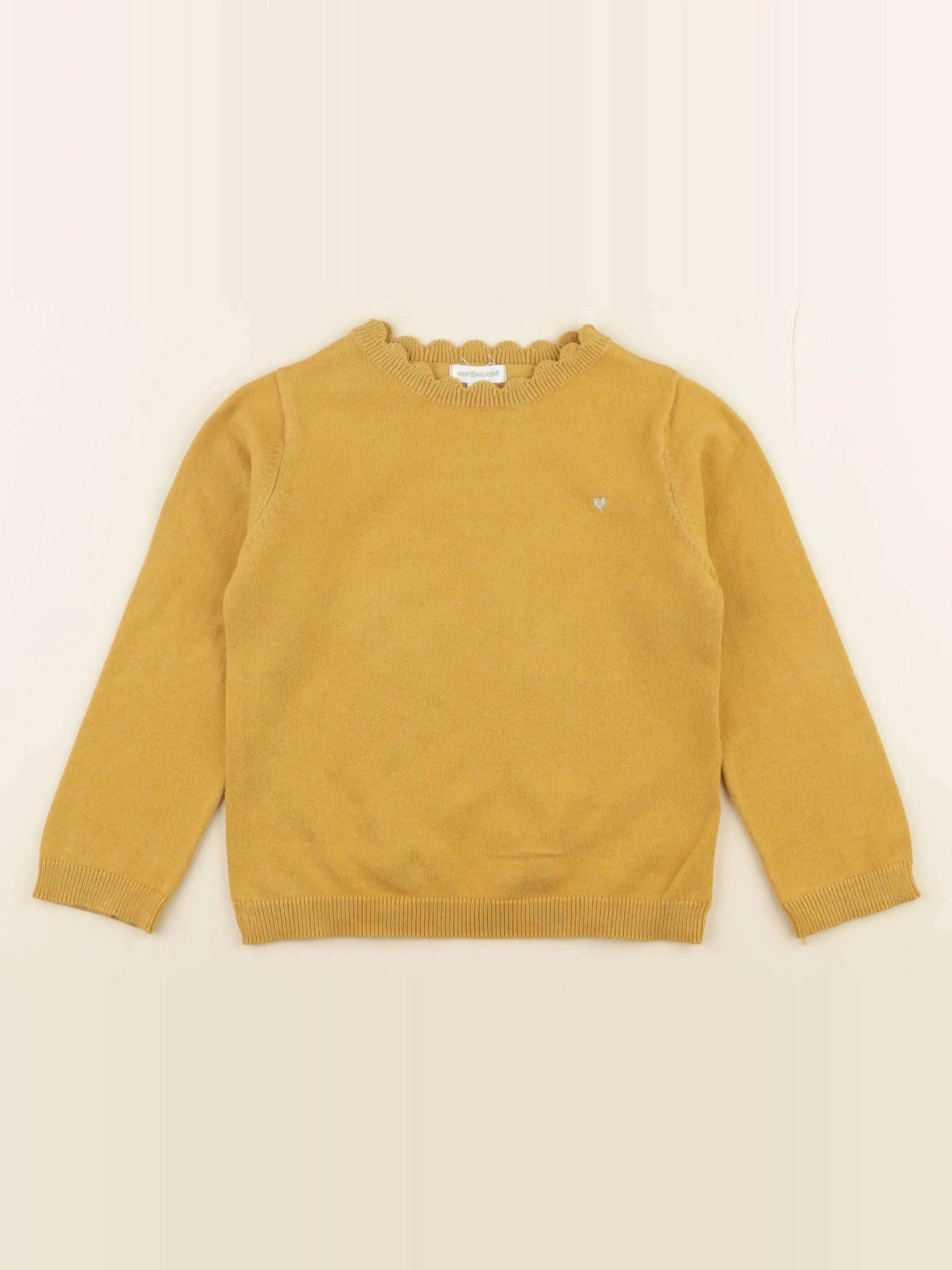 Vertbaudet - pull jaune - 4 ans