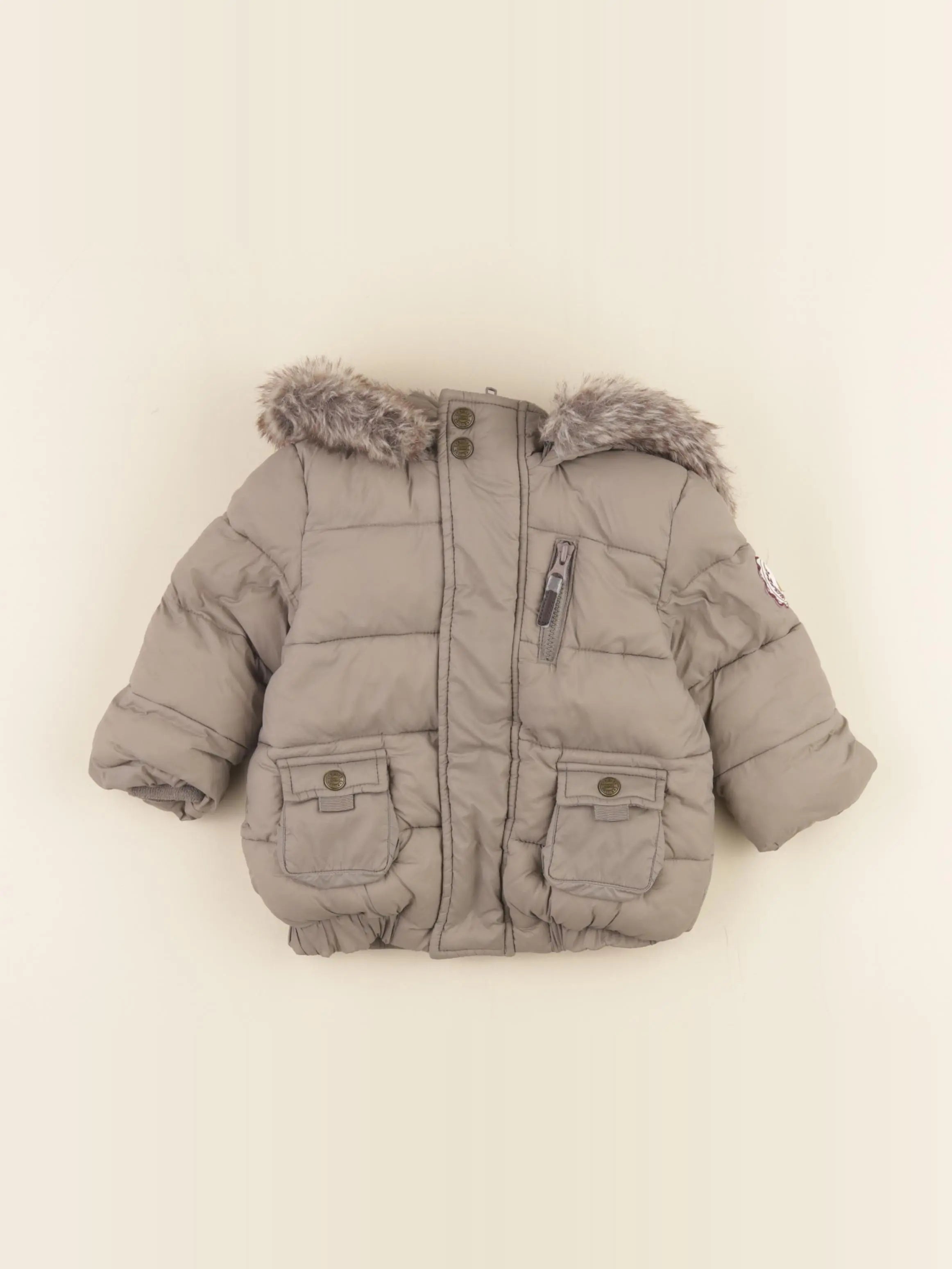 Cyrillus - doudoune marron - 9 mois