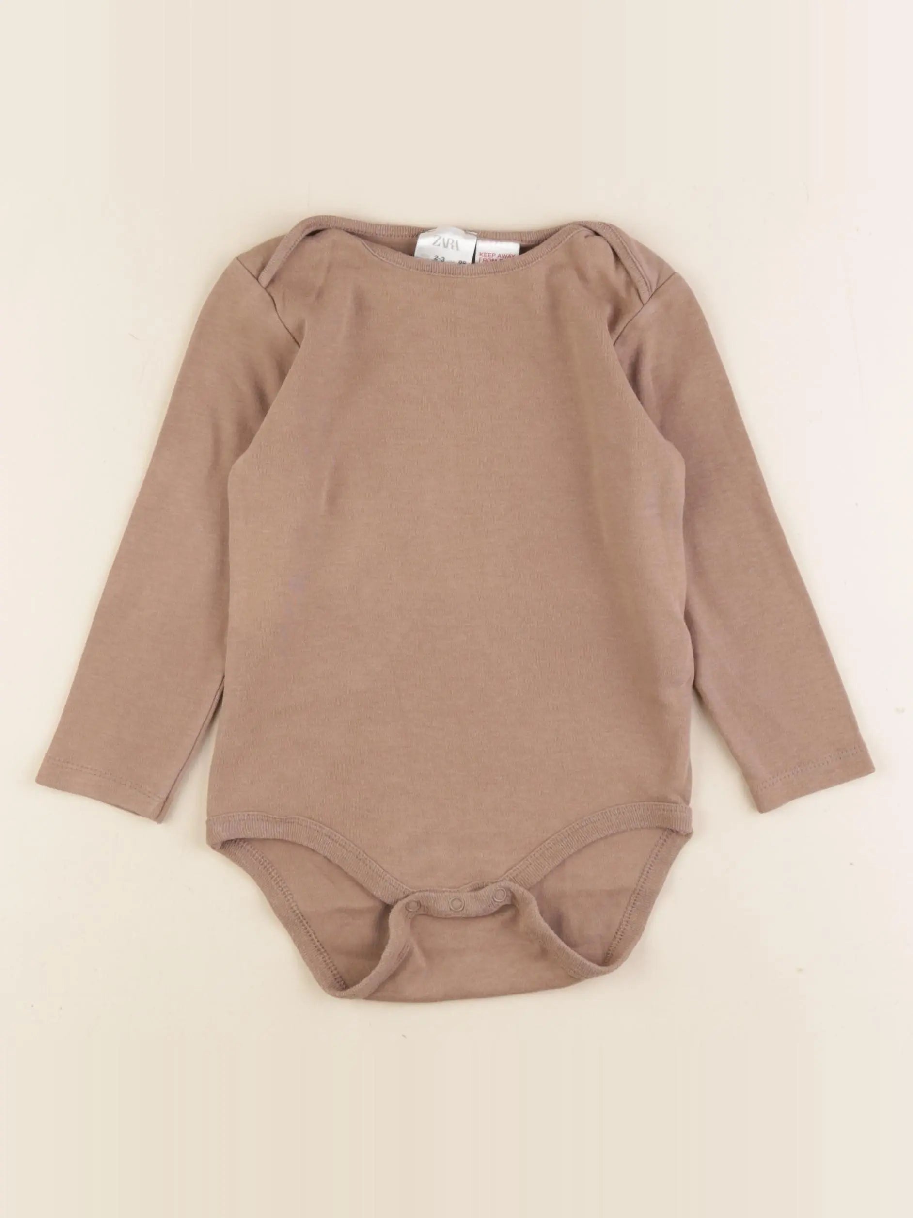 Zara - body marron - 2/3 ans