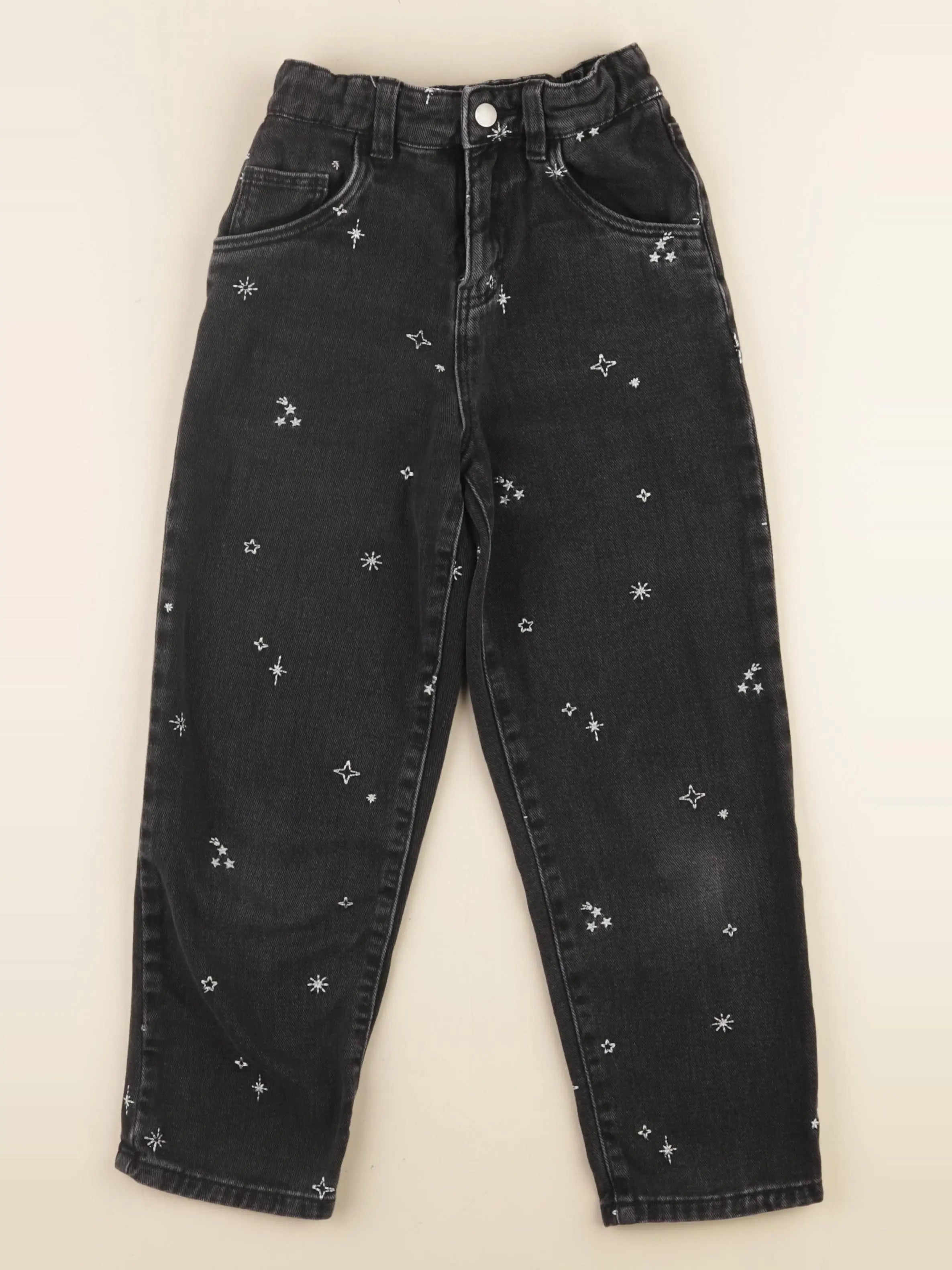 Monoprix - jean noir, argent - 8 ans