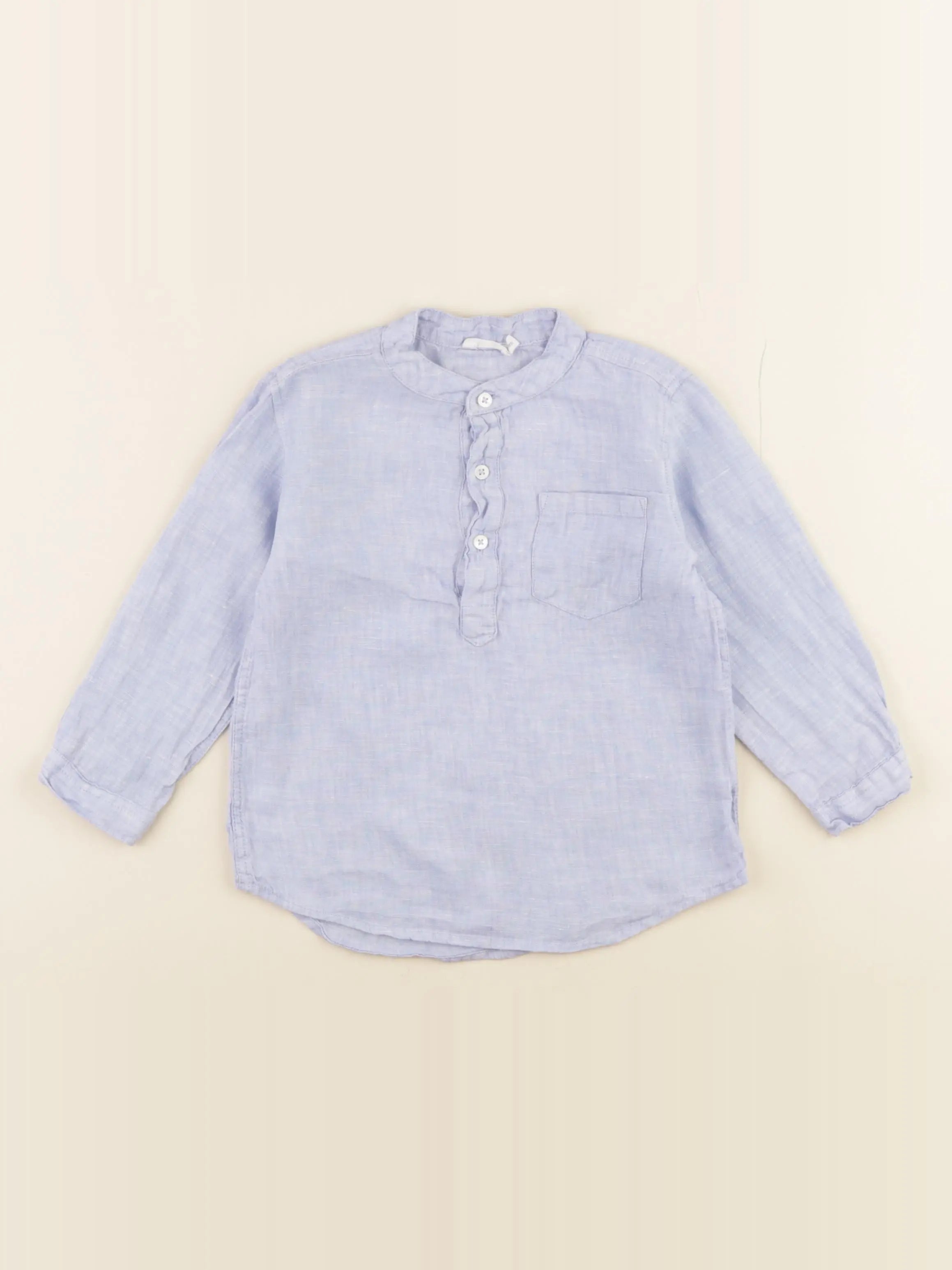 Boutchou - chemise bleu - 24 mois