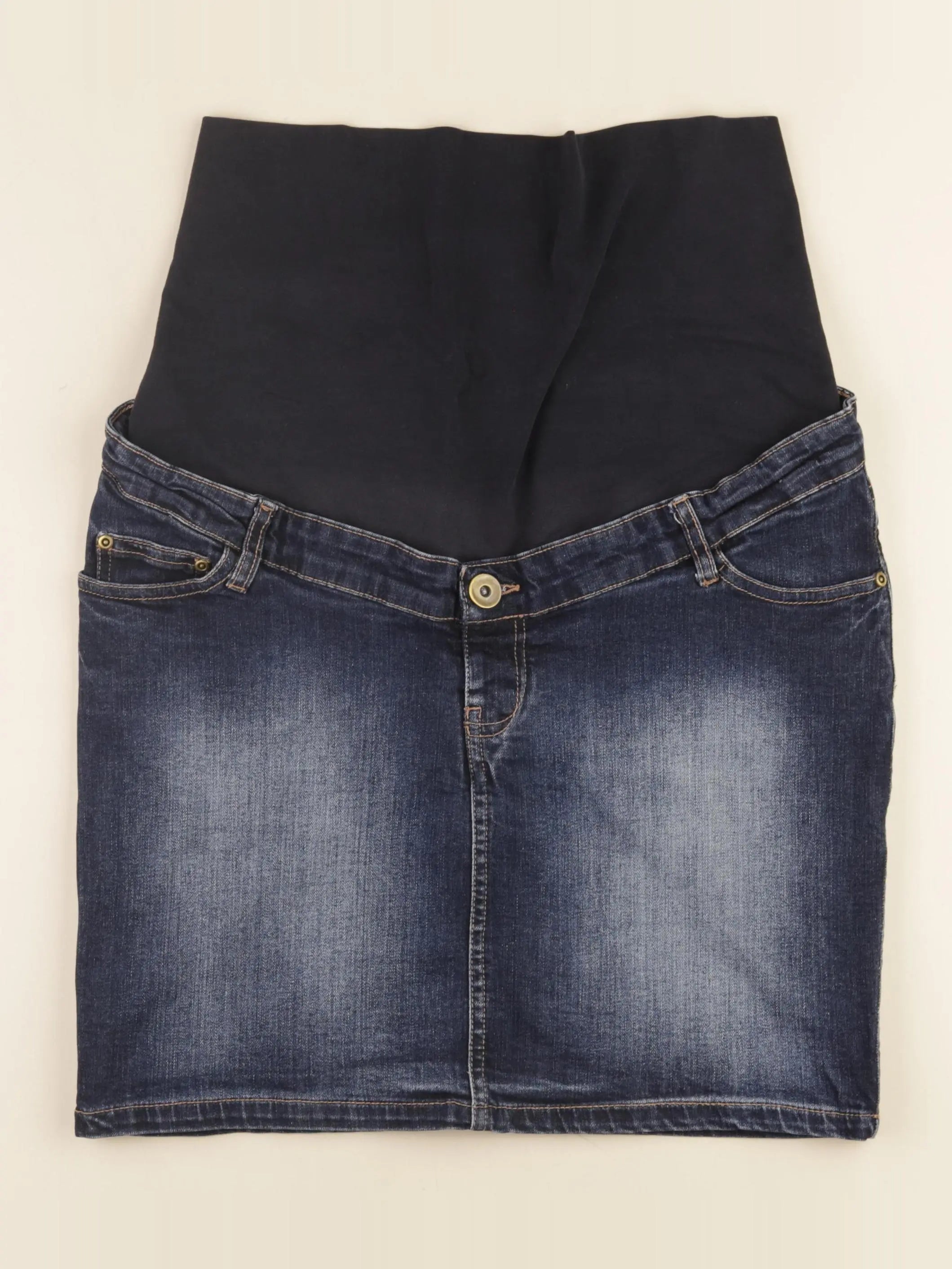 La Halle - jupe grossesse bleu - 40