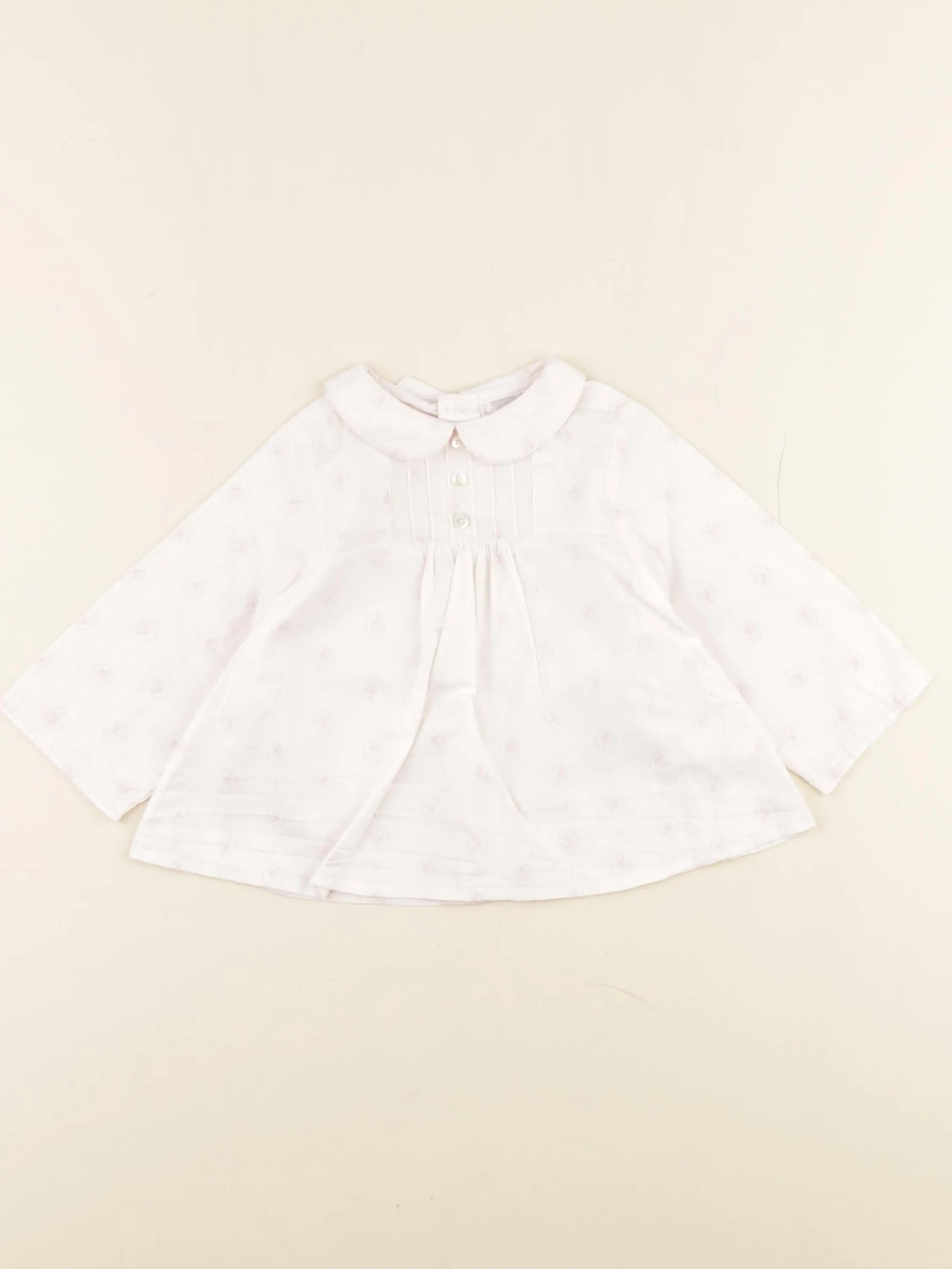 Cyrillus - blouse blanc - 12 mois