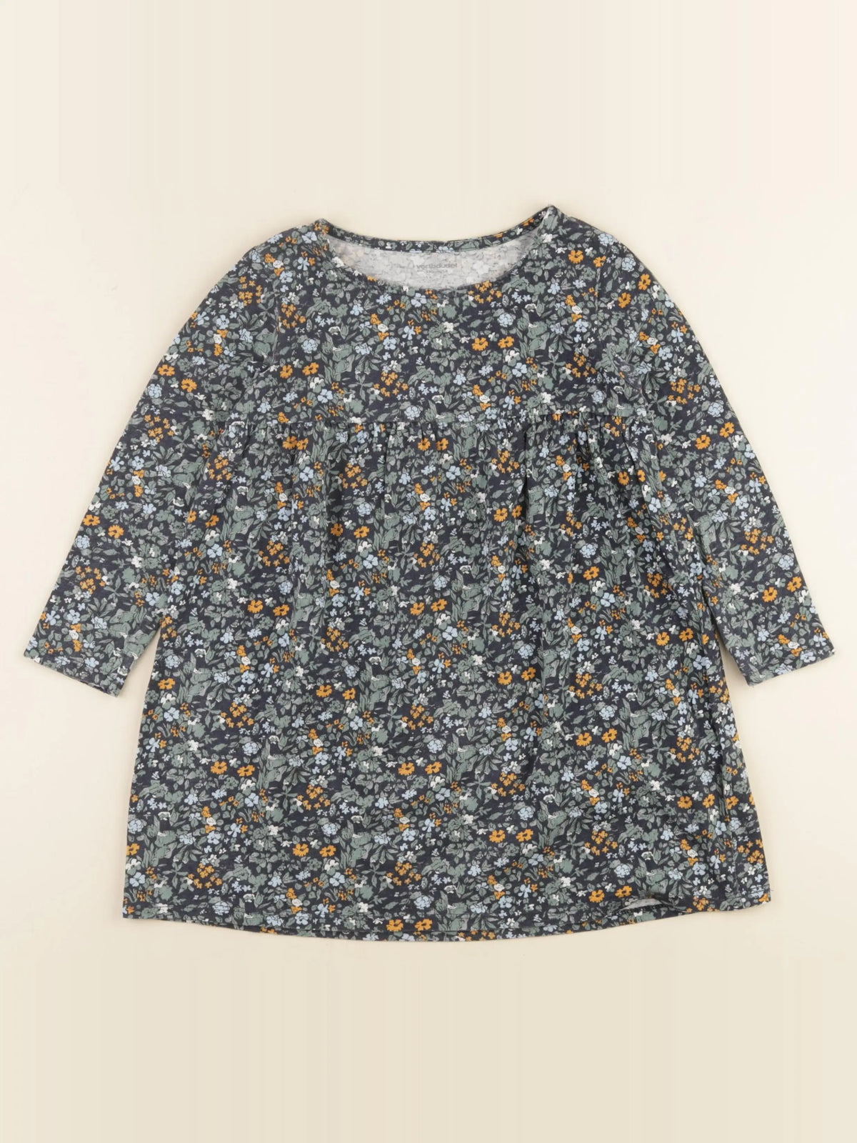 Vertbaudet - robe bleu, vert - 5 ans