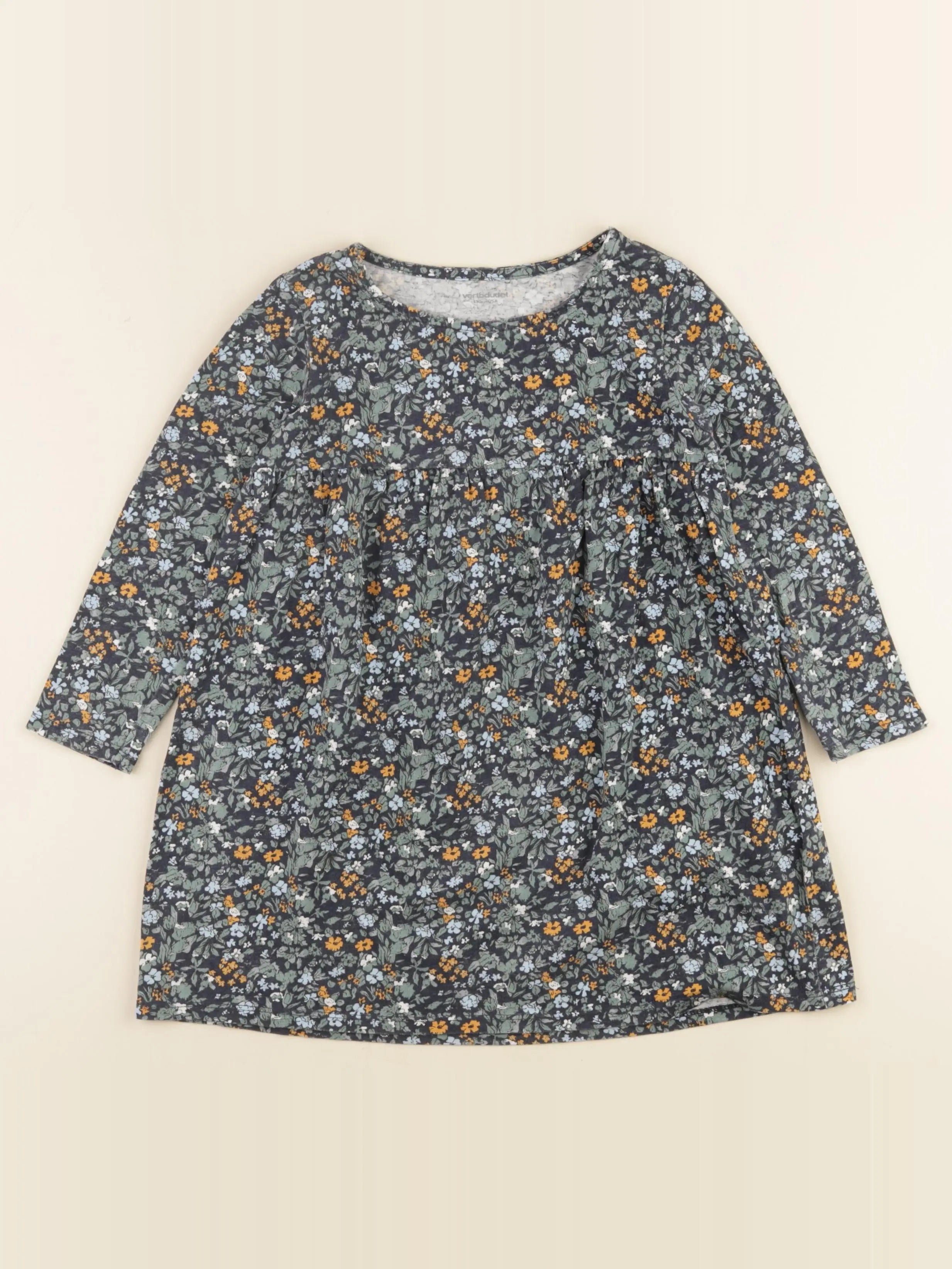 Vertbaudet - robe bleu, vert - 5 ans