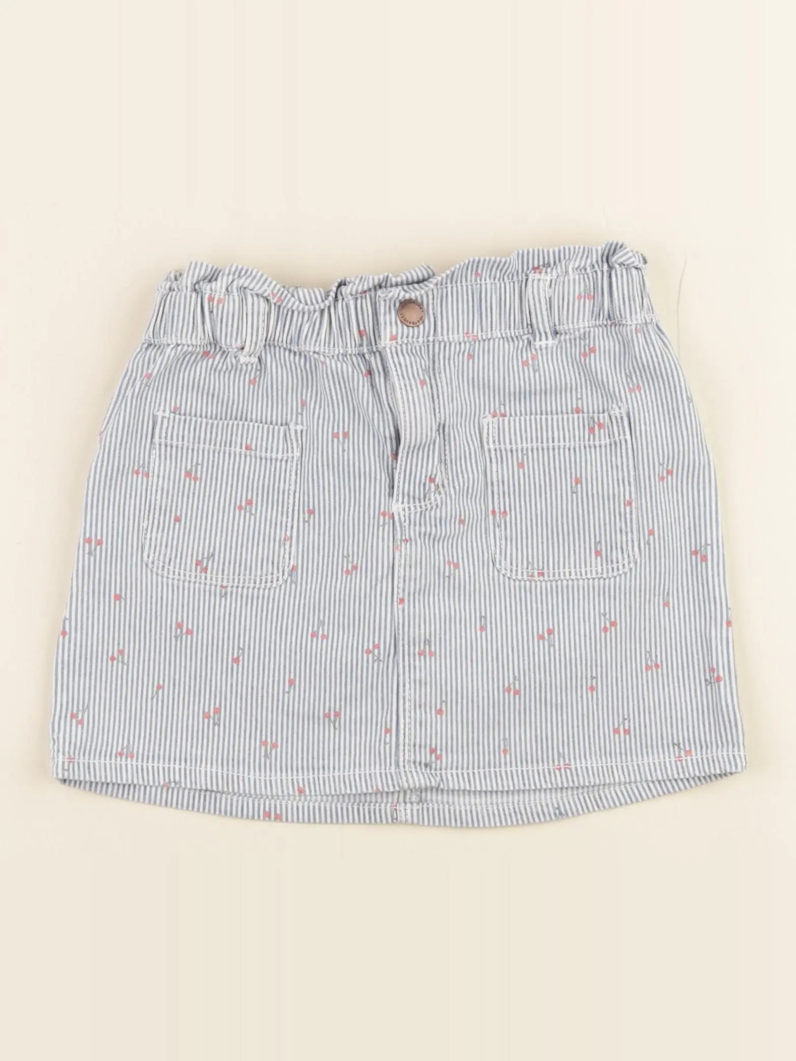 Vertbaudet - jupe blanc, bleu - 5 ans