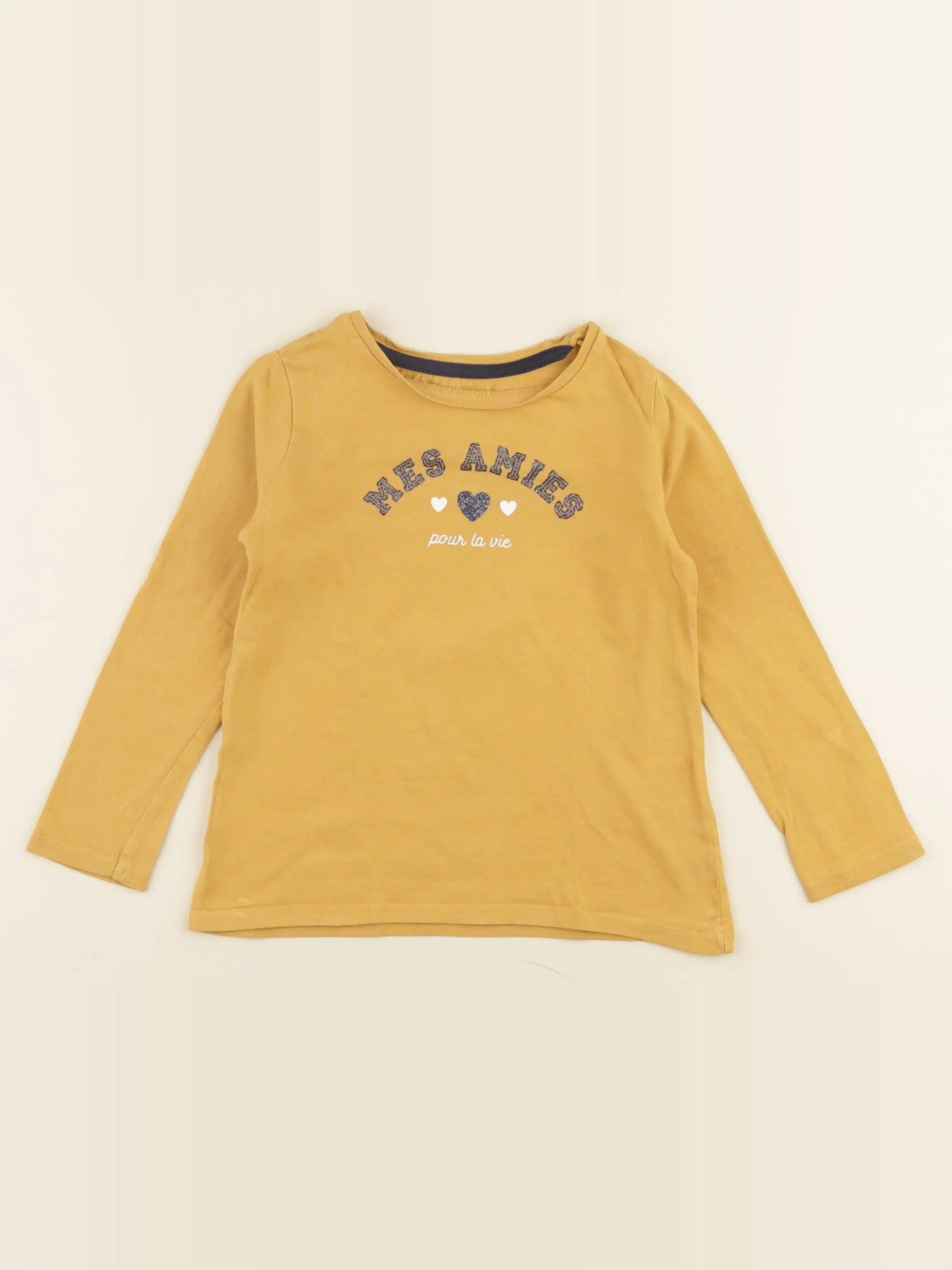 Vertbaudet - tee-shirt jaune - 4 ans
