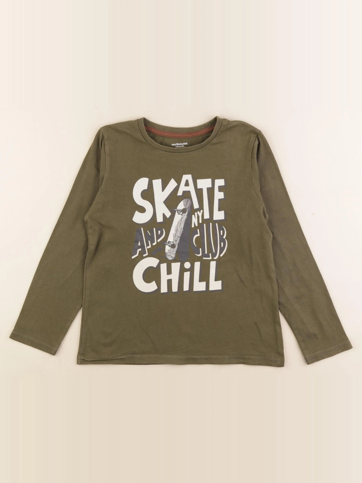 Vertbaudet - tee-shirt vert - 8 ans