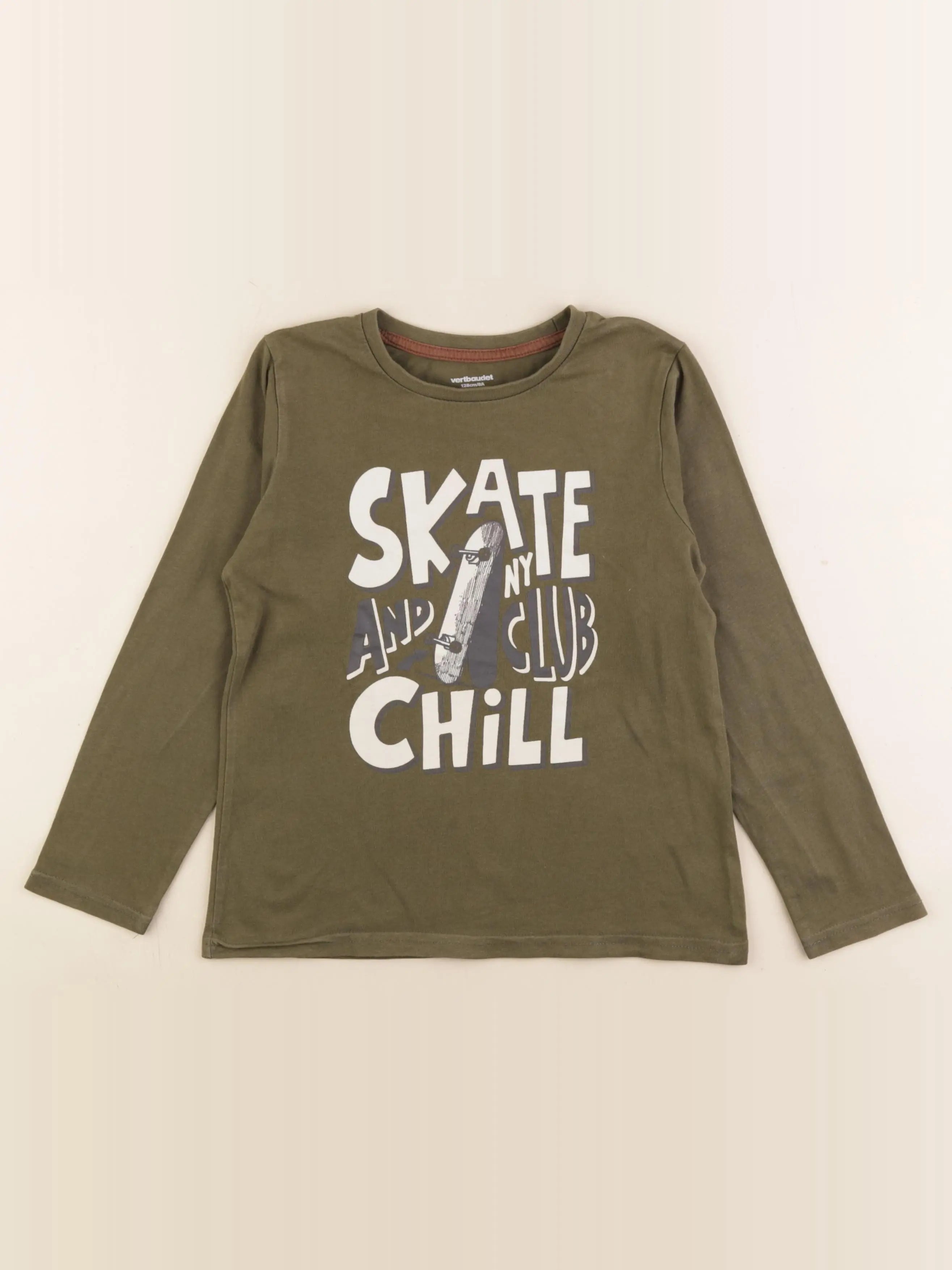 Vertbaudet - tee-shirt vert - 8 ans